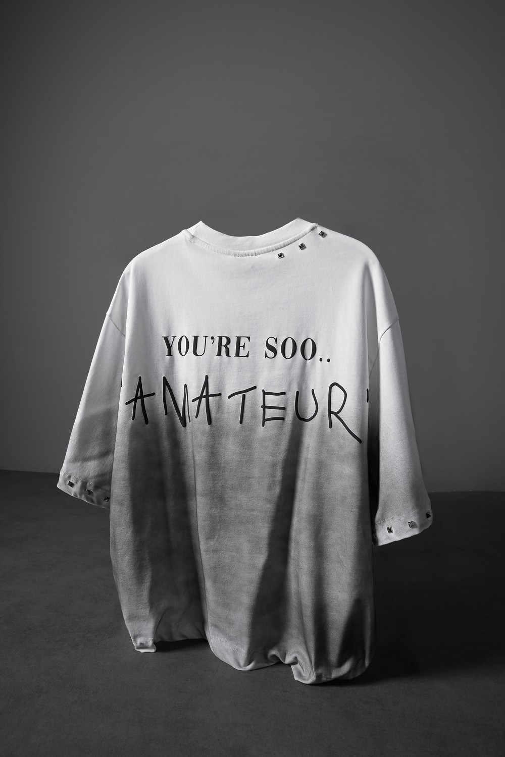 Erkek Beyaz Amateur Spreyli Boxy Fit Tshirt