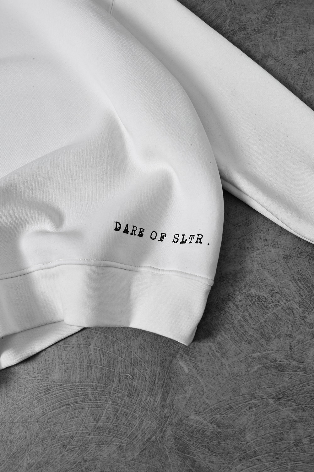 Erkek Beyaz Dare Of Sltr Kol Patch Oversize Sweatshirt