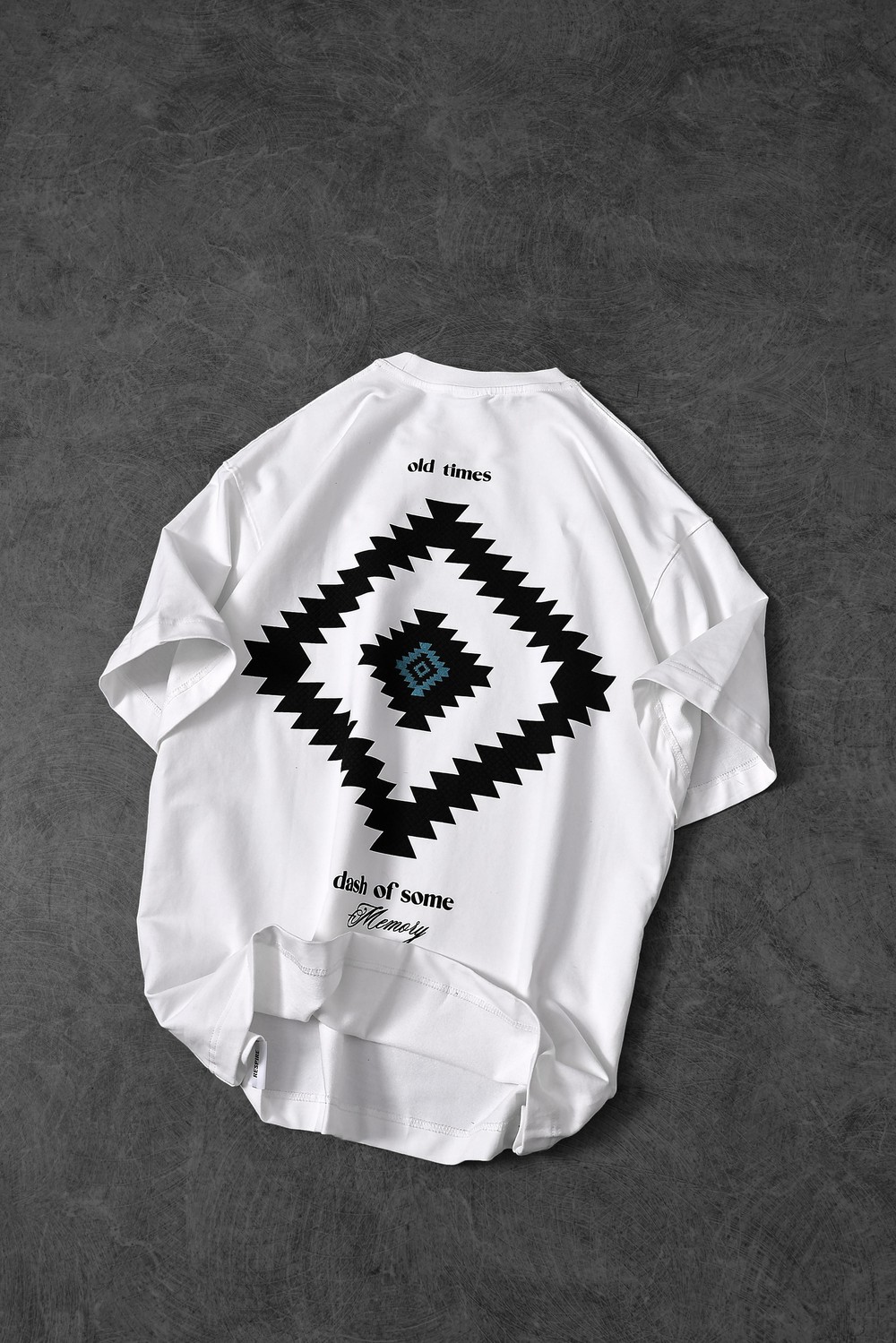Erkek Beyaz Memory Lego Kabartma Baskılı Oversize Tshirt