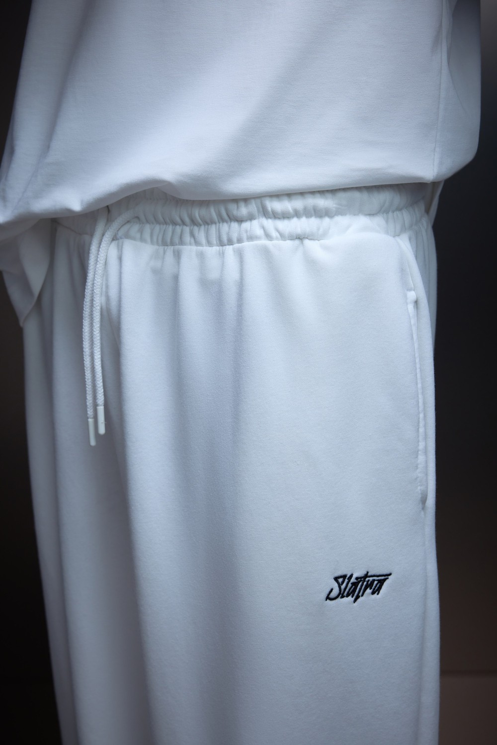 Erkek Ekru Basic Baggy Eşofman