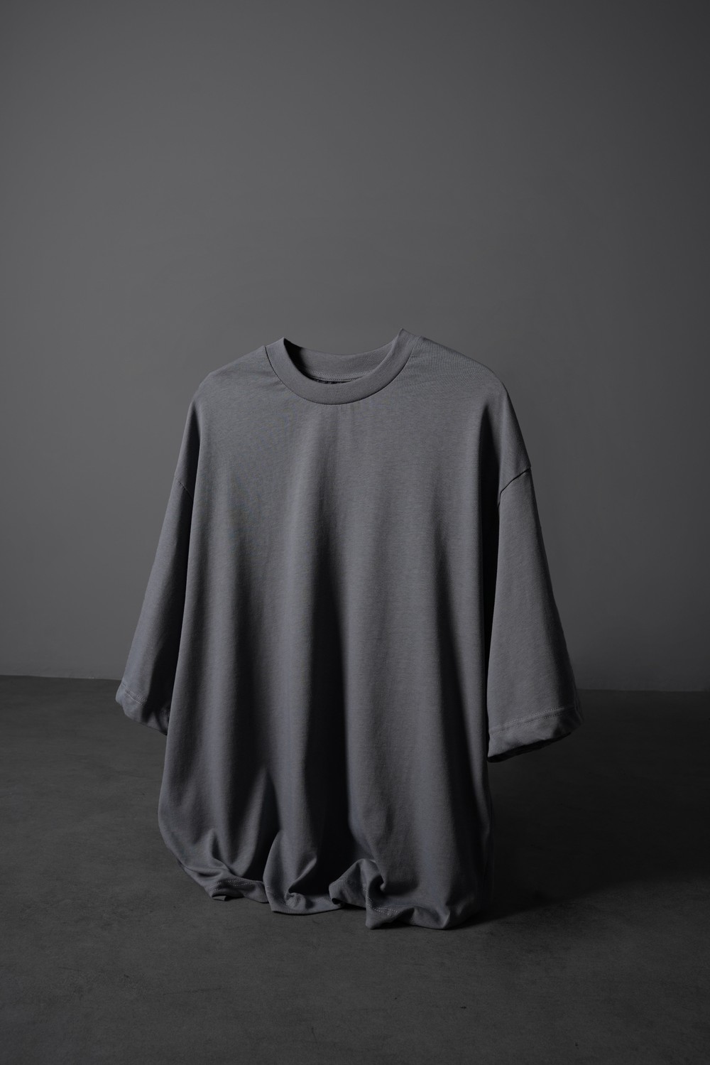 Erkek Füme Oversize Basic Tshirt