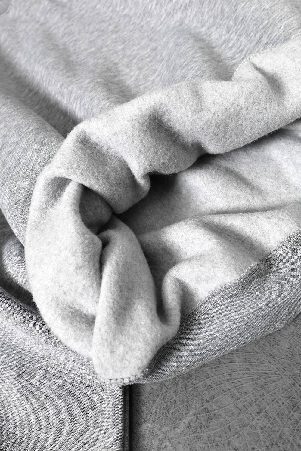 Erkek Gri Basic Bisiklet Yaka Oversize Sweatshirt