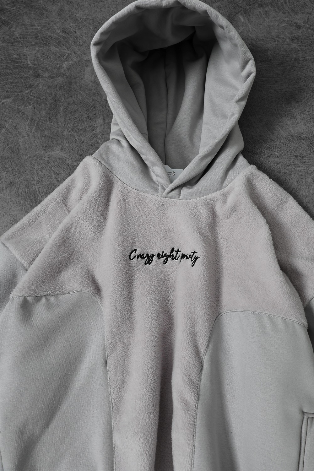 Erkek Gri Night Party Peluş Sweatshirt