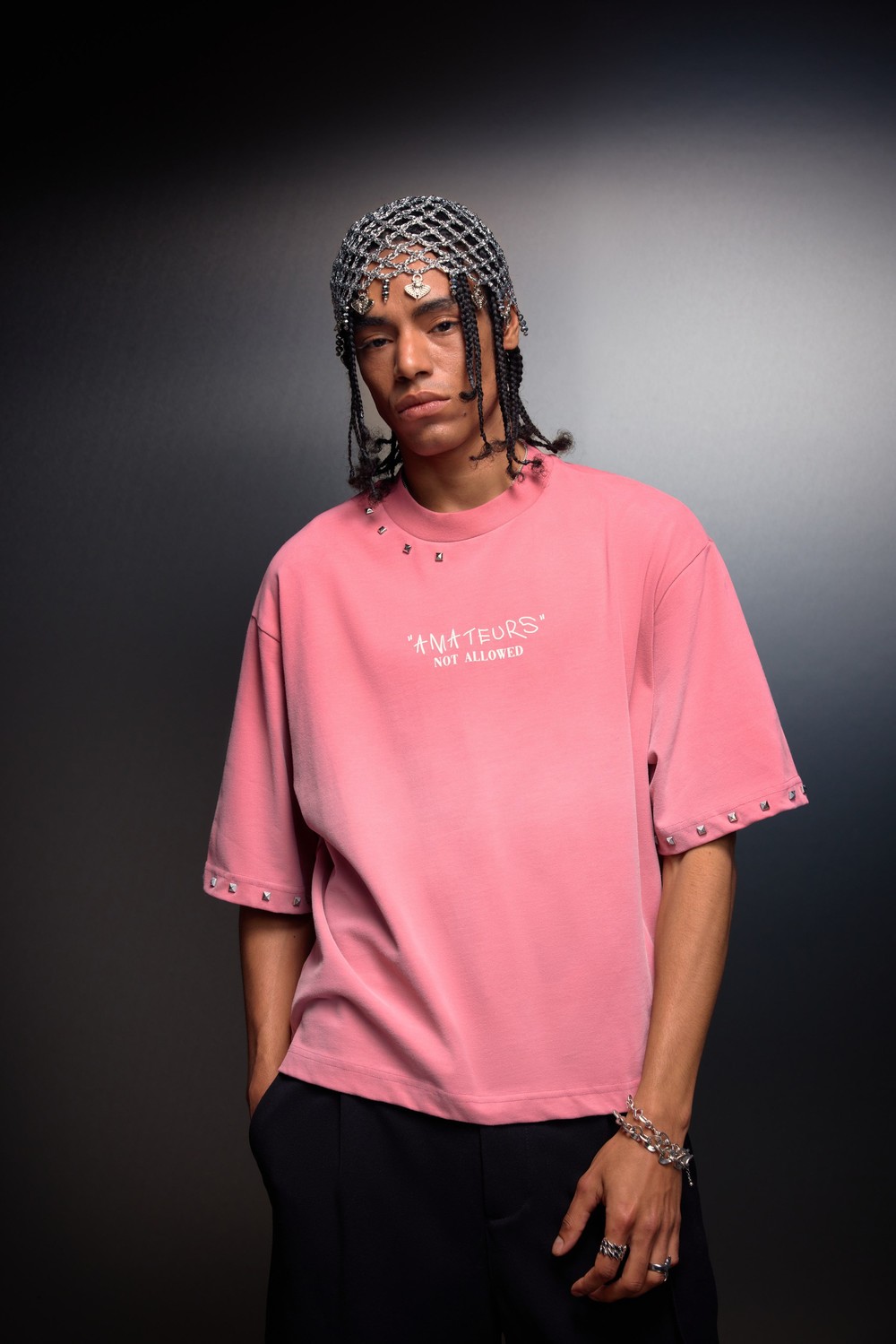 Erkek Gül Kurusu Amateur Spreyli Boxy Fit Tshirt