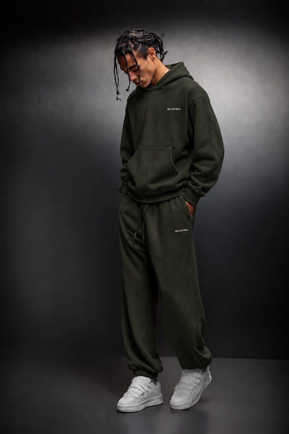 Erkek Haki Basic Jogger Eşofman