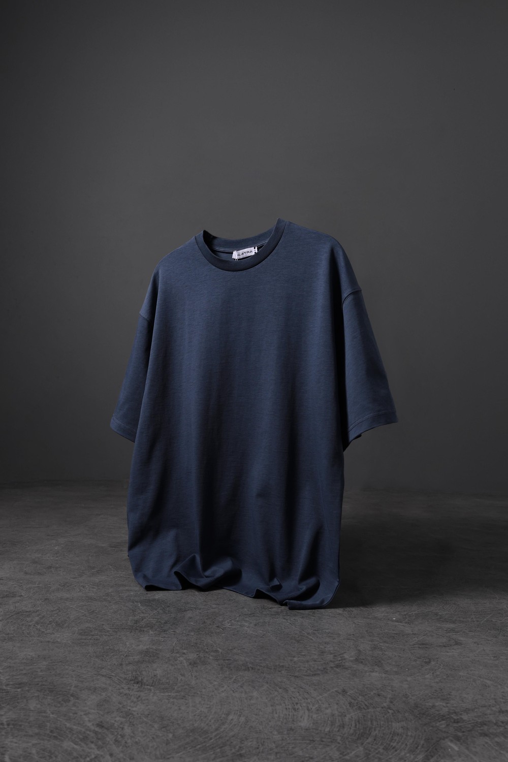 Erkek İndigo Basic Oversize Tshirt