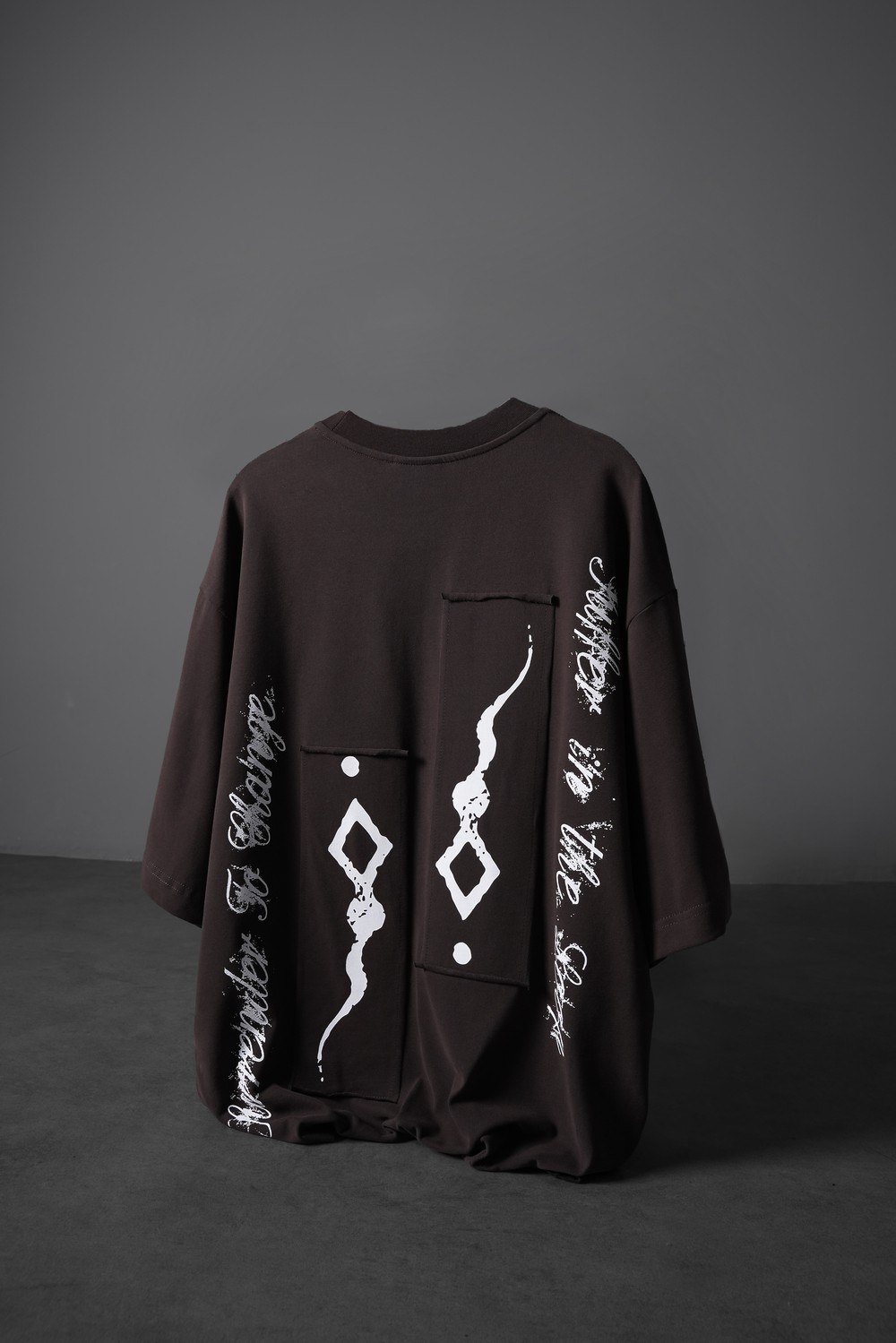 Erkek Kahverengi Suffer Patch Oversize Tshirt