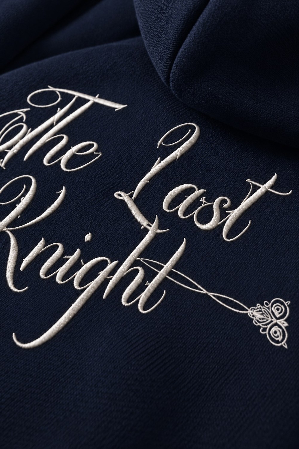 Erkek Lacivert Knight Oversize Full Zip Hoodie
