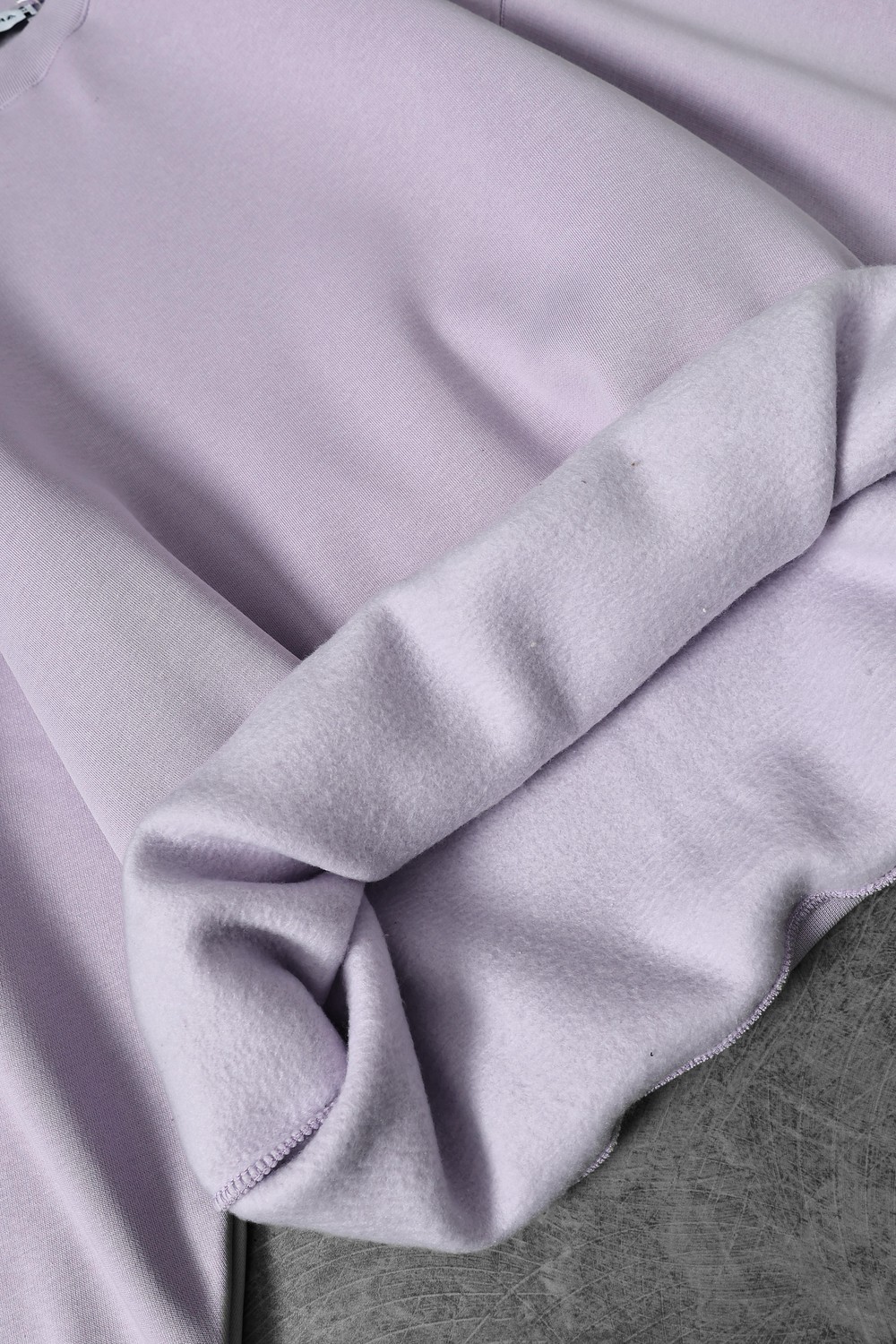 Erkek Lila Basic Bisiklet Yaka Oversize Sweatshirt