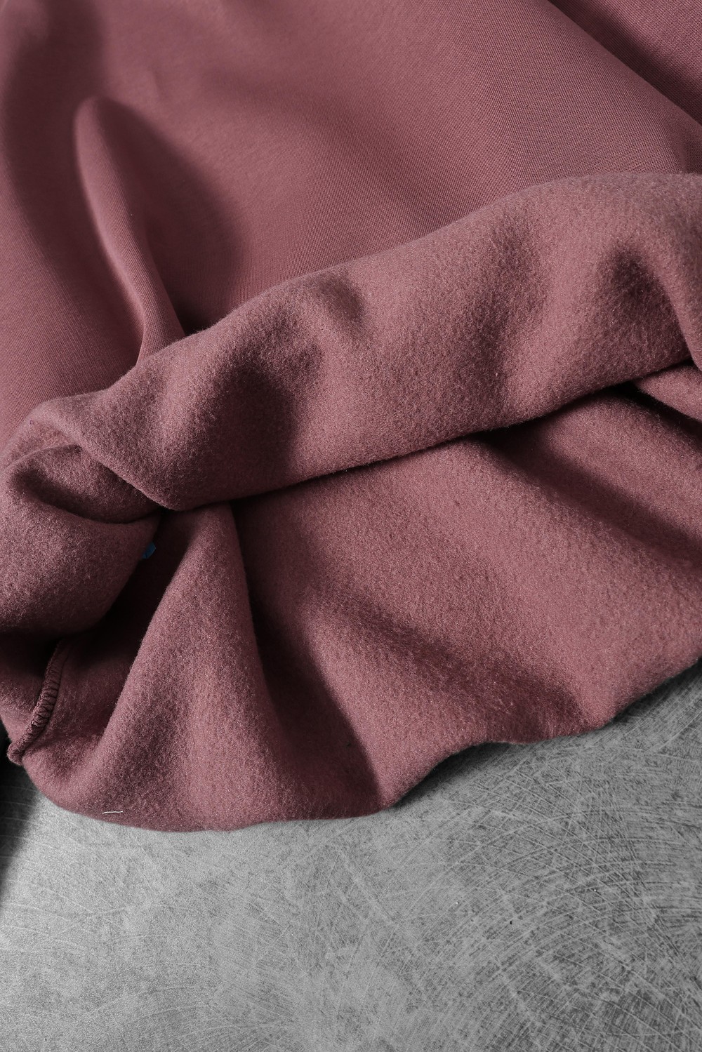 Erkek Mürdüm Basic Kapüşonlu Oversize Sweatshirt