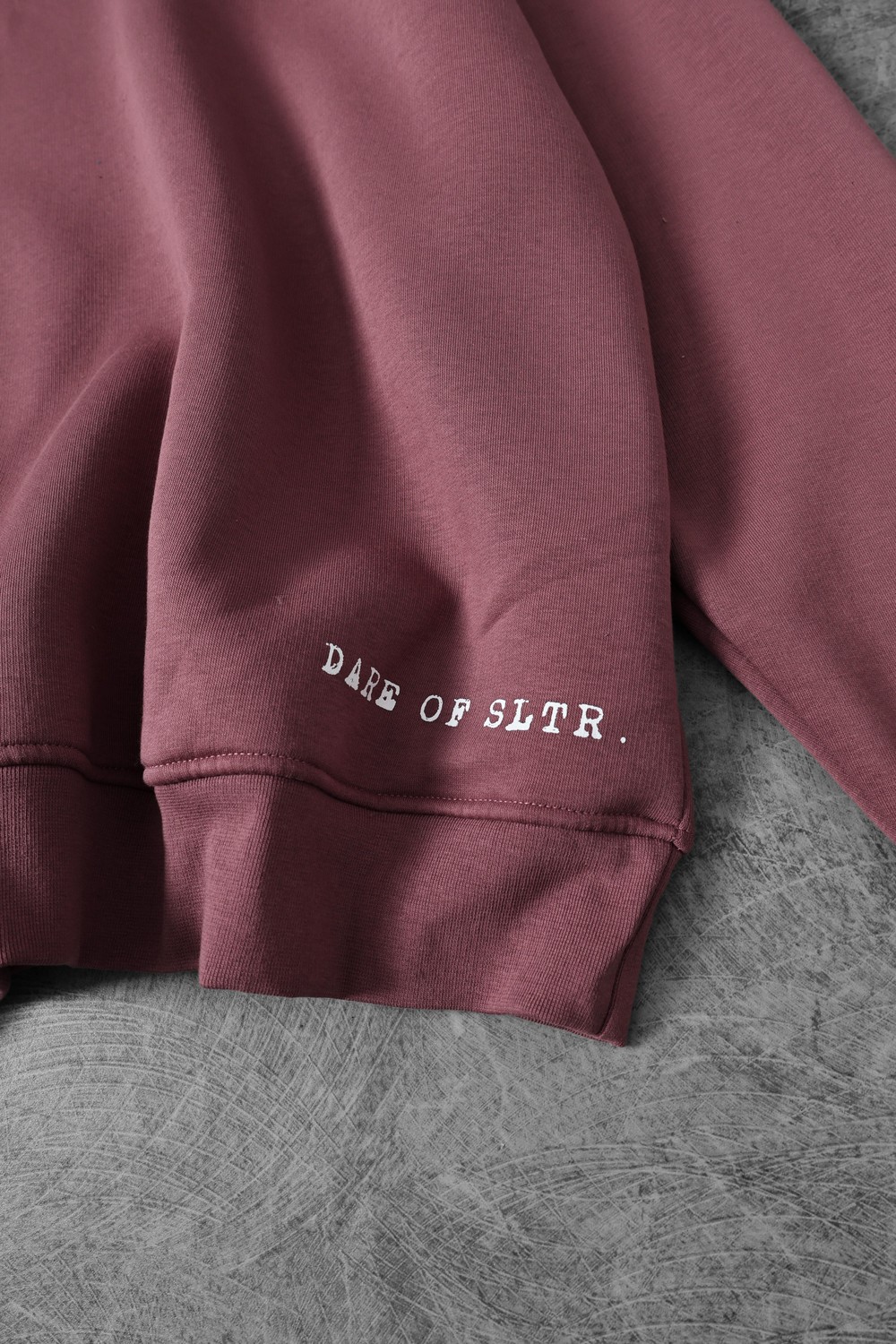 Erkek Mürdüm Dare Of Sltr Kol Patch Oversize Sweatshirt