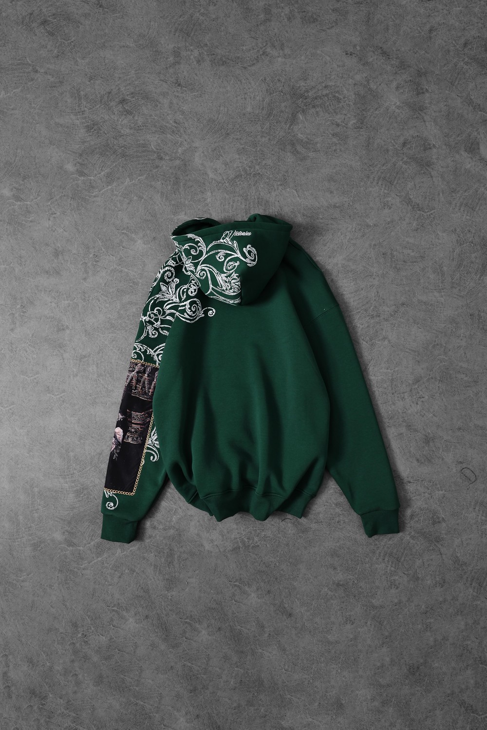 Erkek Nefti Victories Kol Patch Kapüşonlu Oversize Sweatshirt