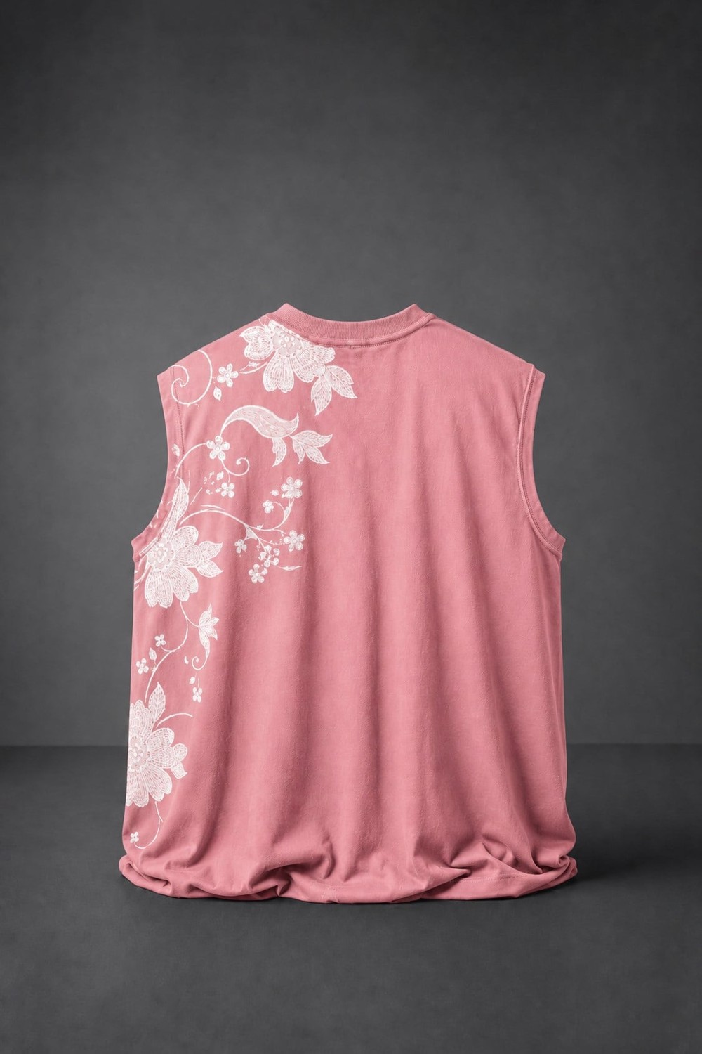 Erkek Pembe Ascend Sıfır Kol Oversize Atlet