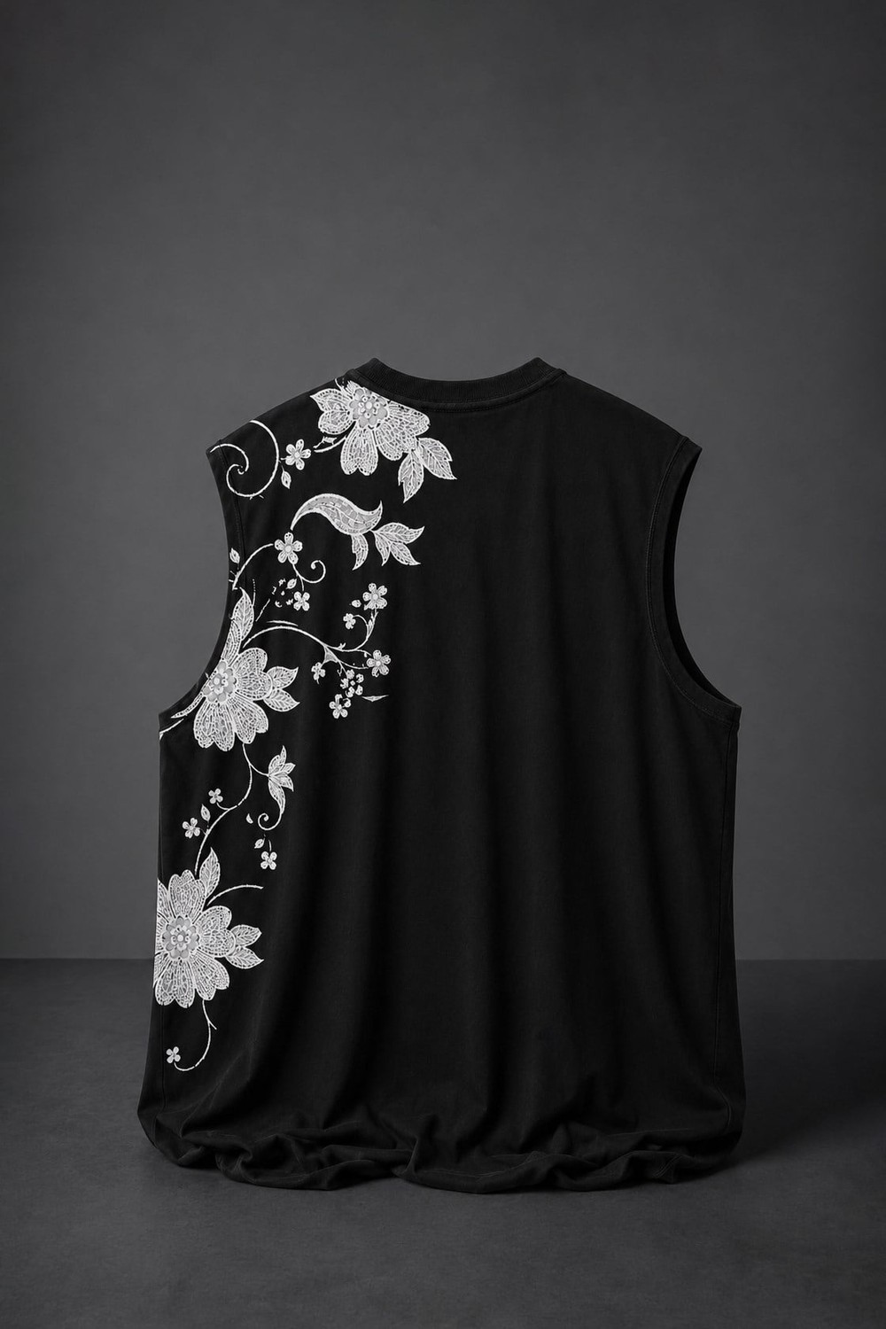 Erkek Siyah Ascend Sıfır Kol Oversize Atlet