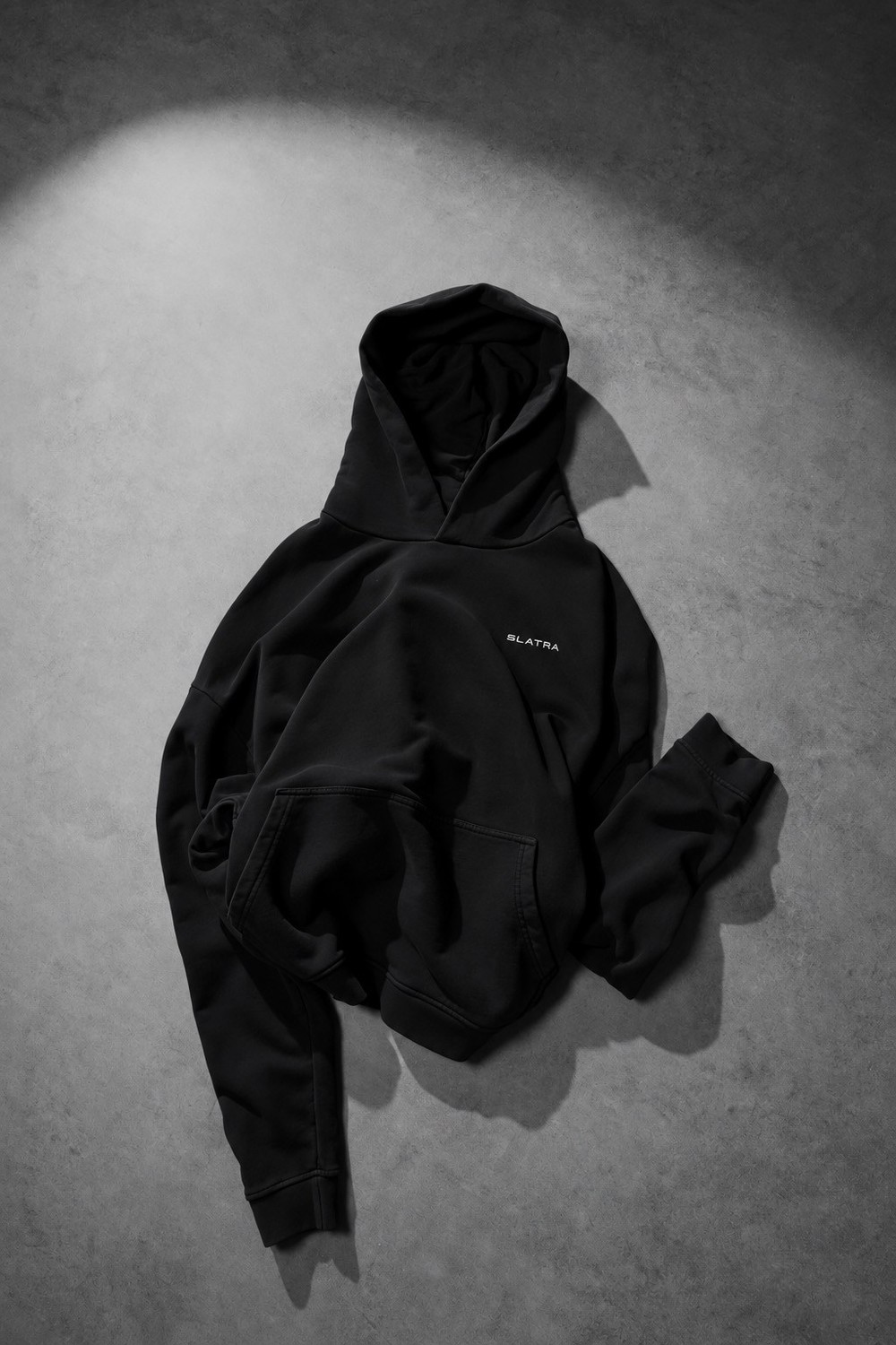 Erkek Siyah Basic Oversize Hoodie