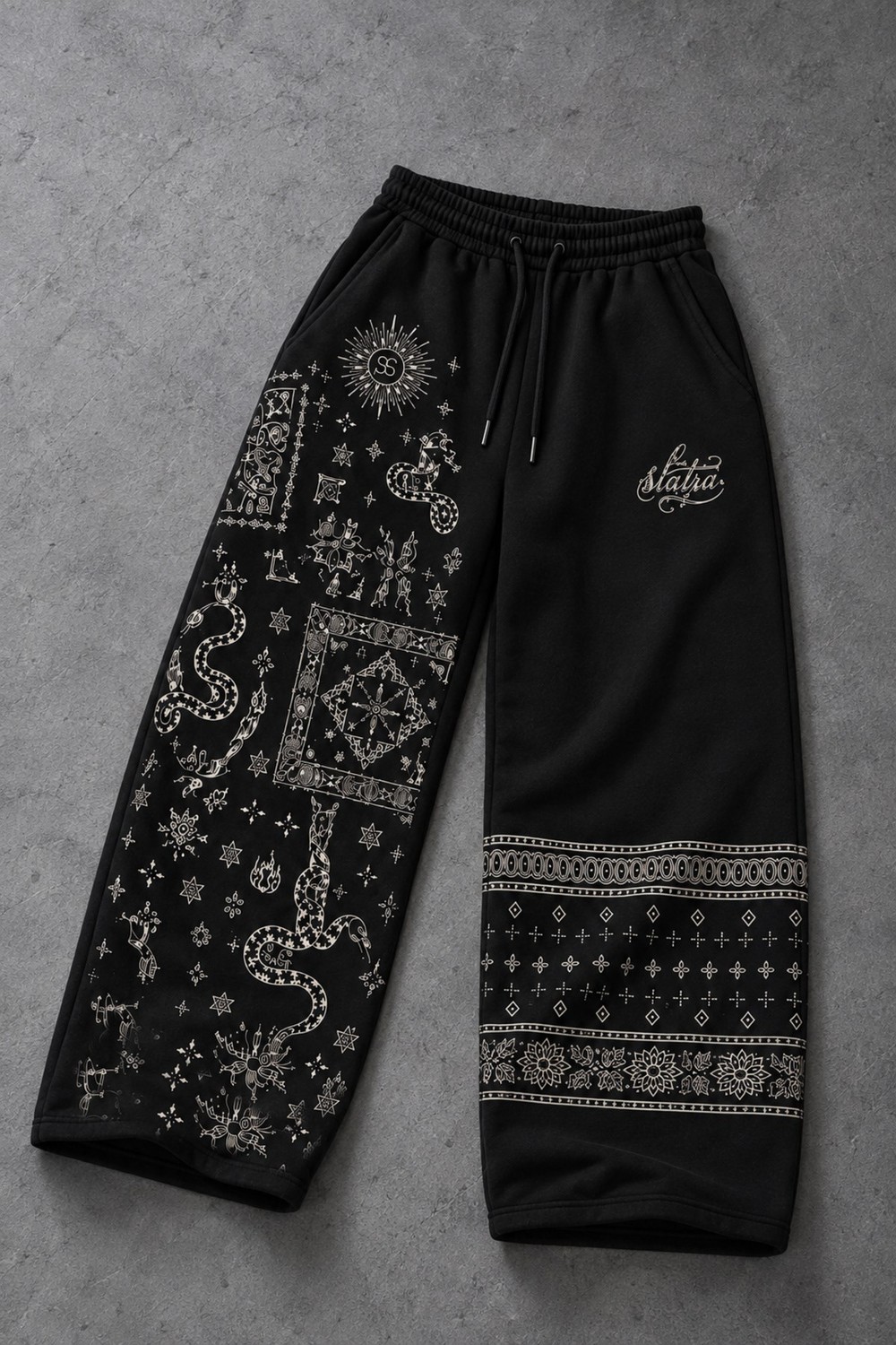 Erkek Siyah Codex Baggy Eşofman