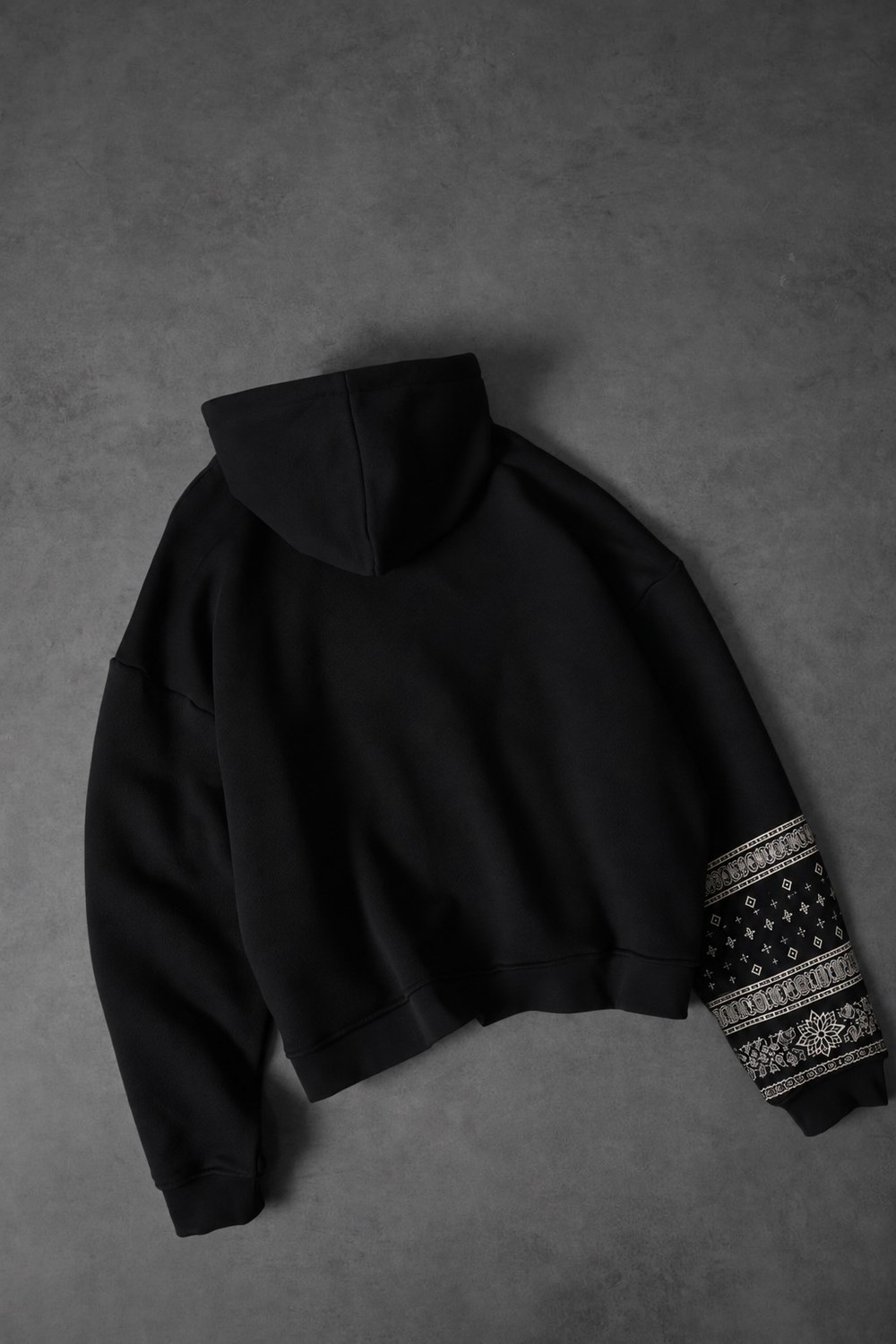 Erkek Siyah Codex Oversize Full Zip Hoodie