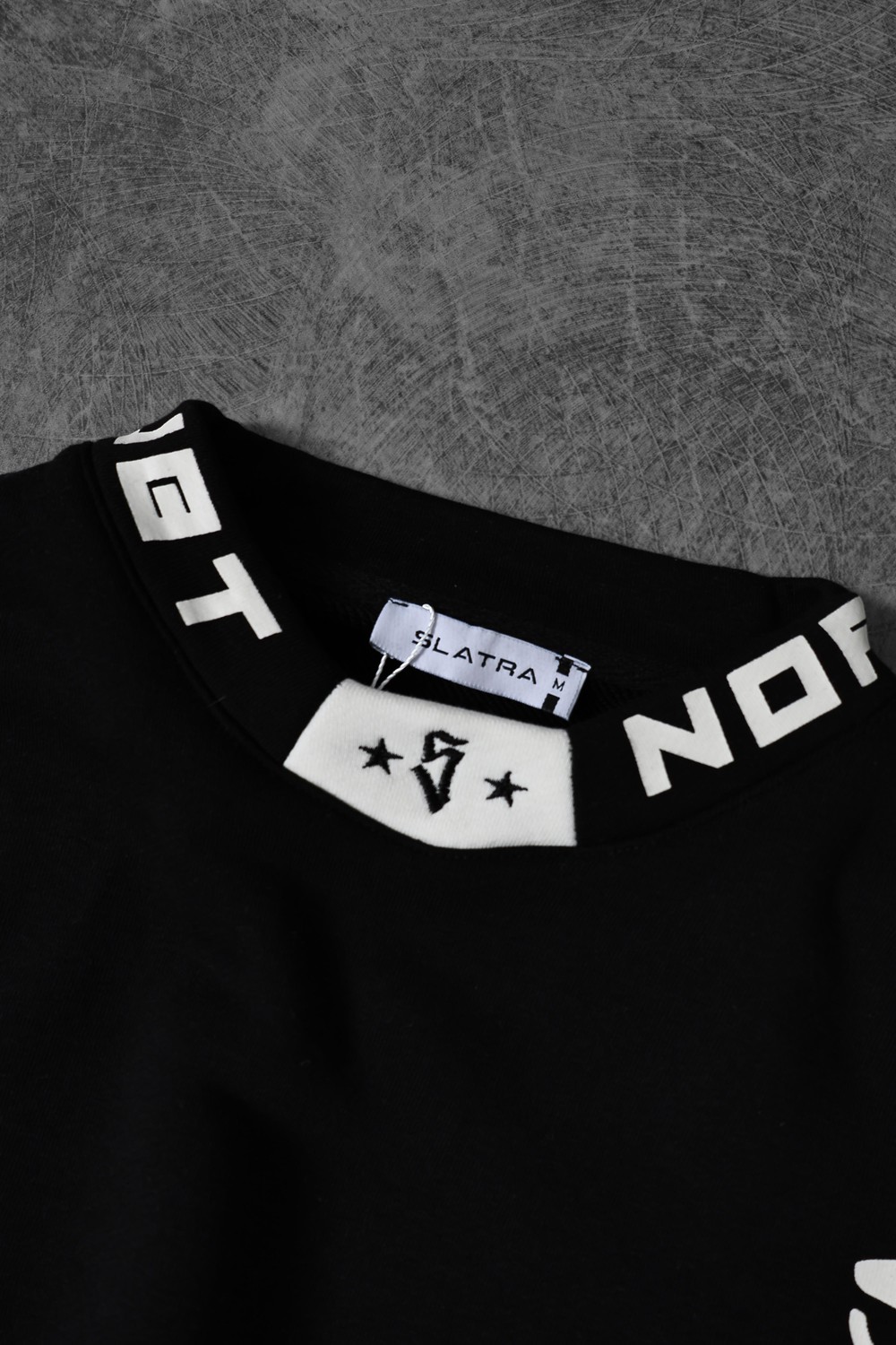 Erkek Siyah Deathride Baskılı V Yaka Oversize Racing Sweatshirt
