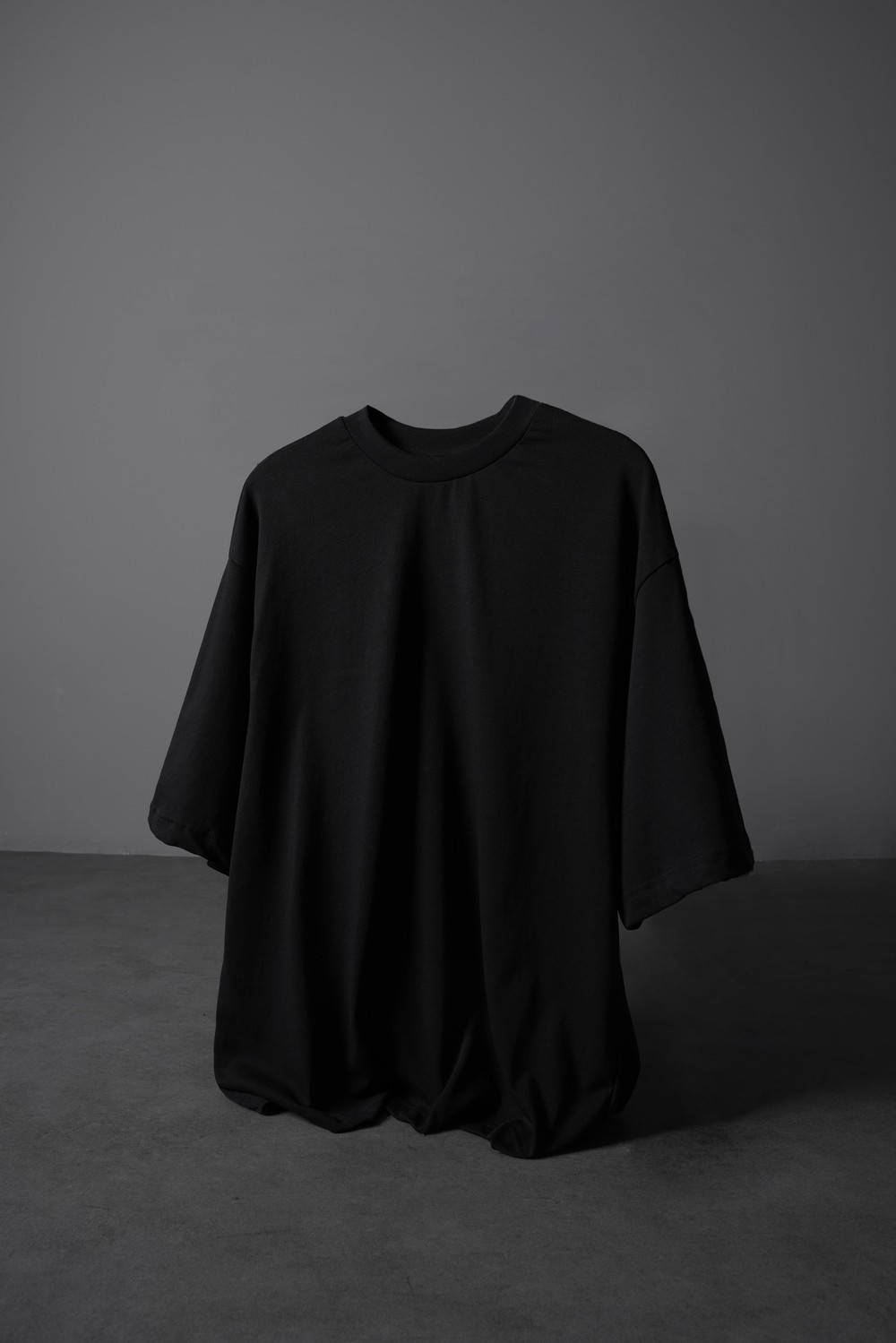Erkek Siyah Oversize Basic Tshirt