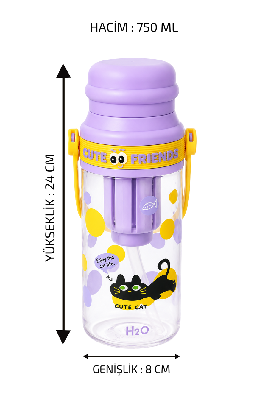 Polikarbon Matara - Sevimli Hayvanlar * 750 ML