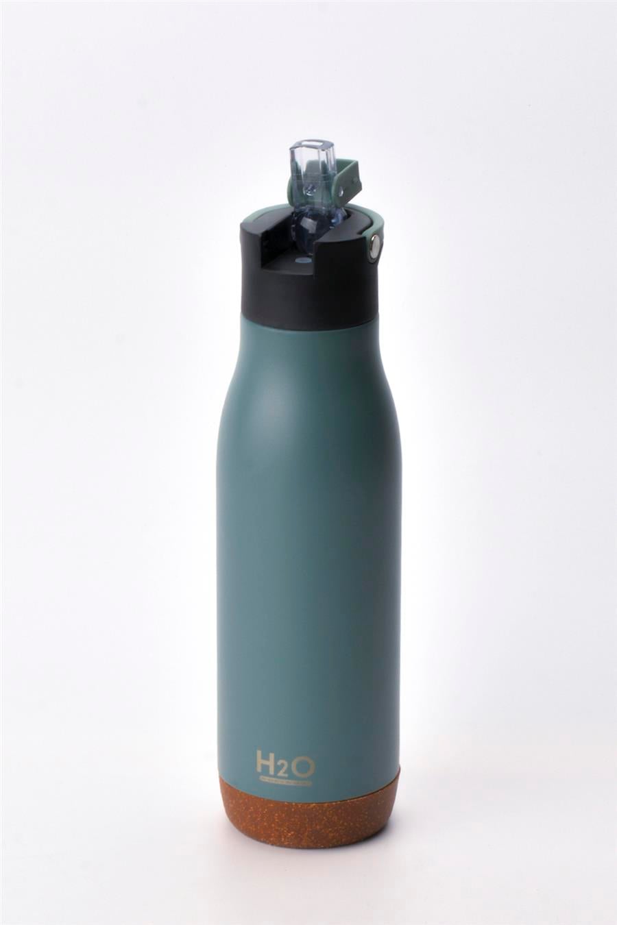 H2O Açılır Kapaklı Çelik Termos Matara 540 ml – Yeşil 
