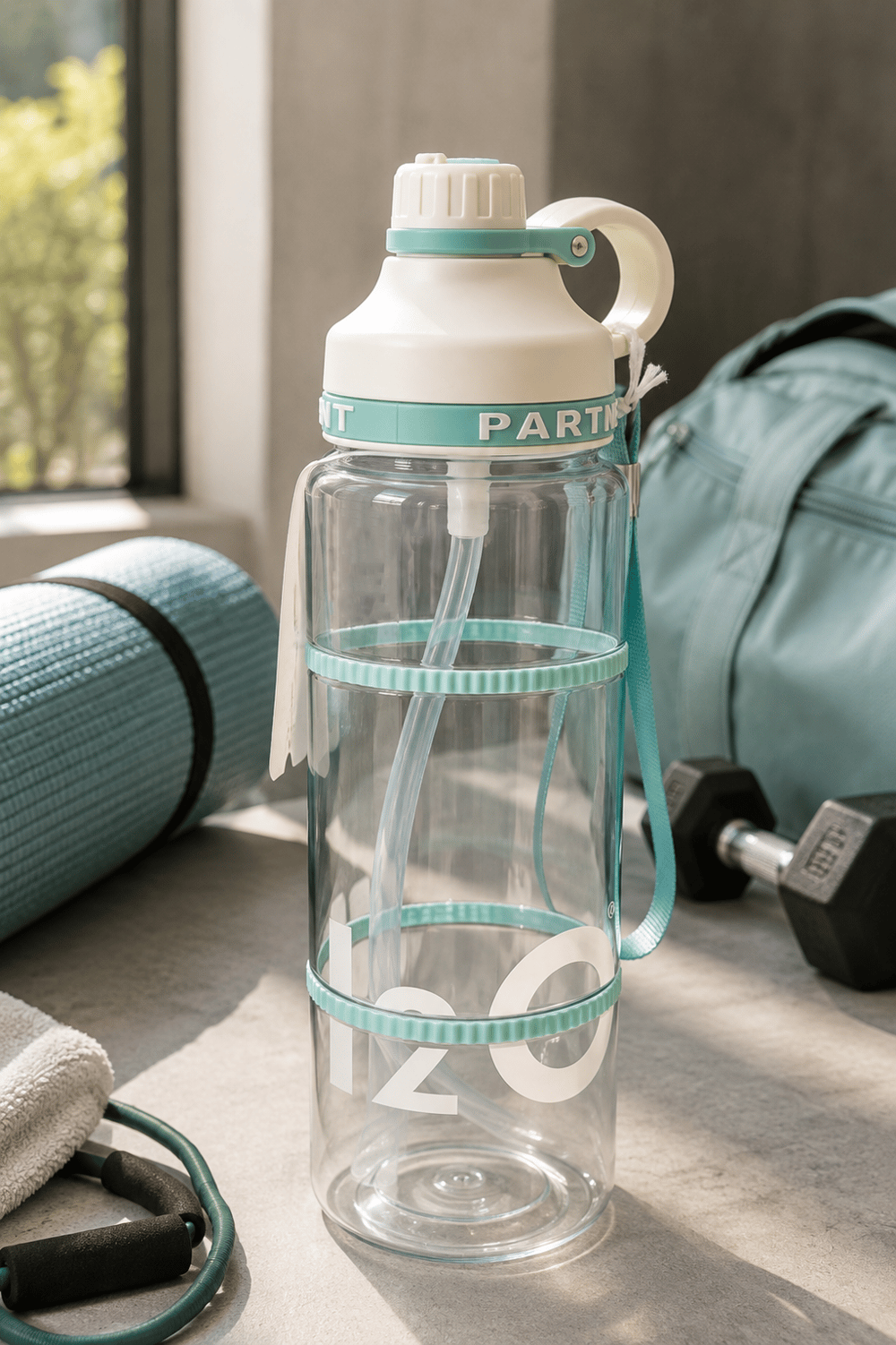 H2O Pipetli Kilitli Kapak Matara 1L 