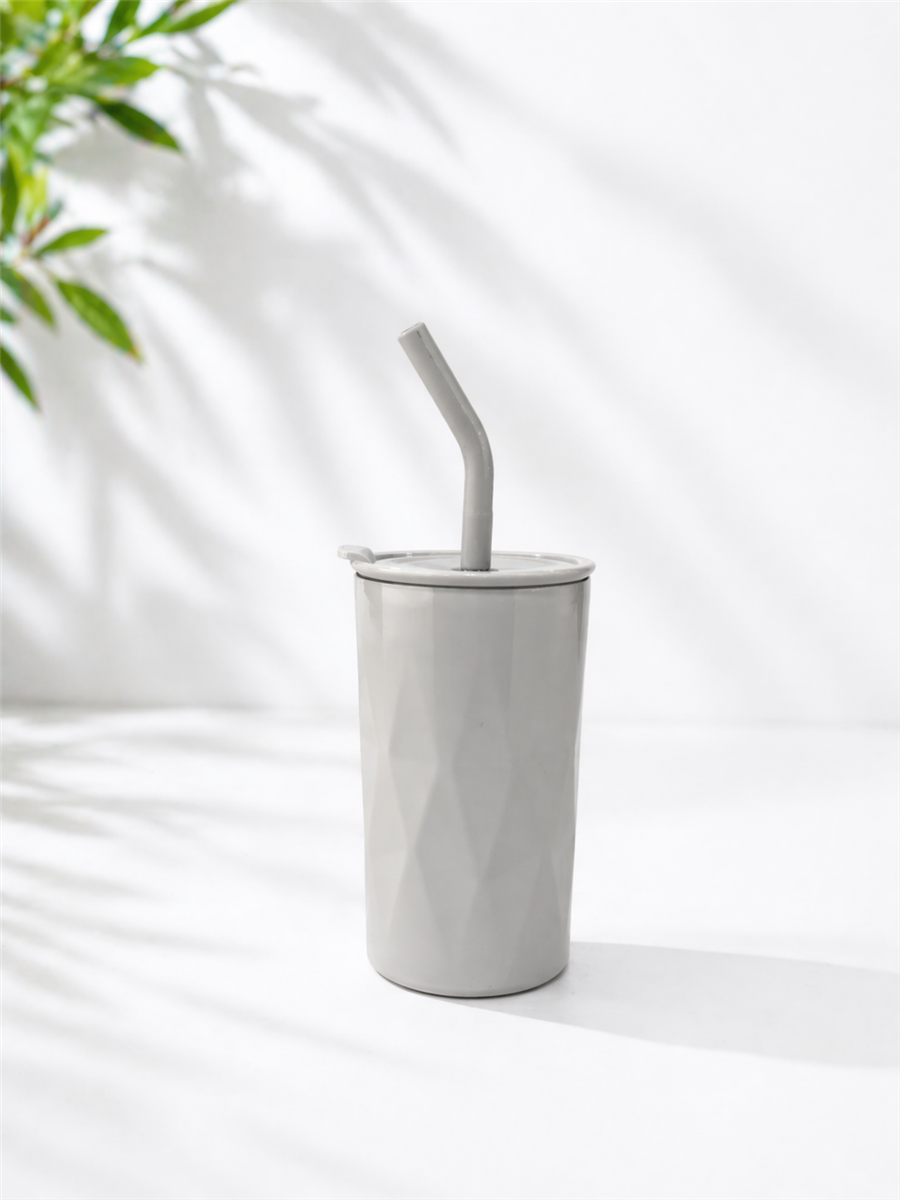 H2O Detoks Hazneli Çelik Pipetli Termos Kupa – Mint Yeşili