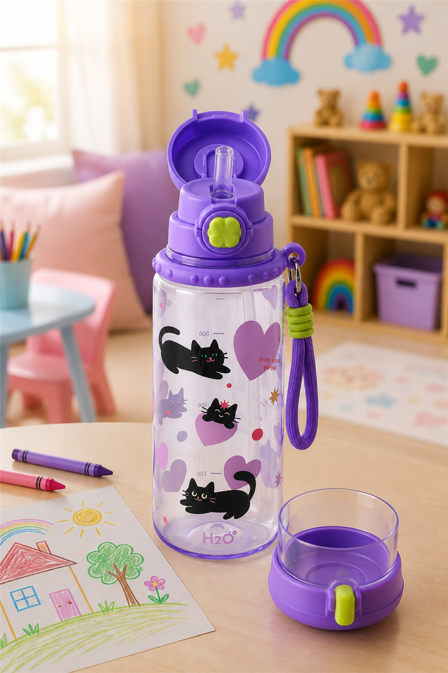 Polikarbon Matara - Eğlenceli Hayvanlar * 780 ML