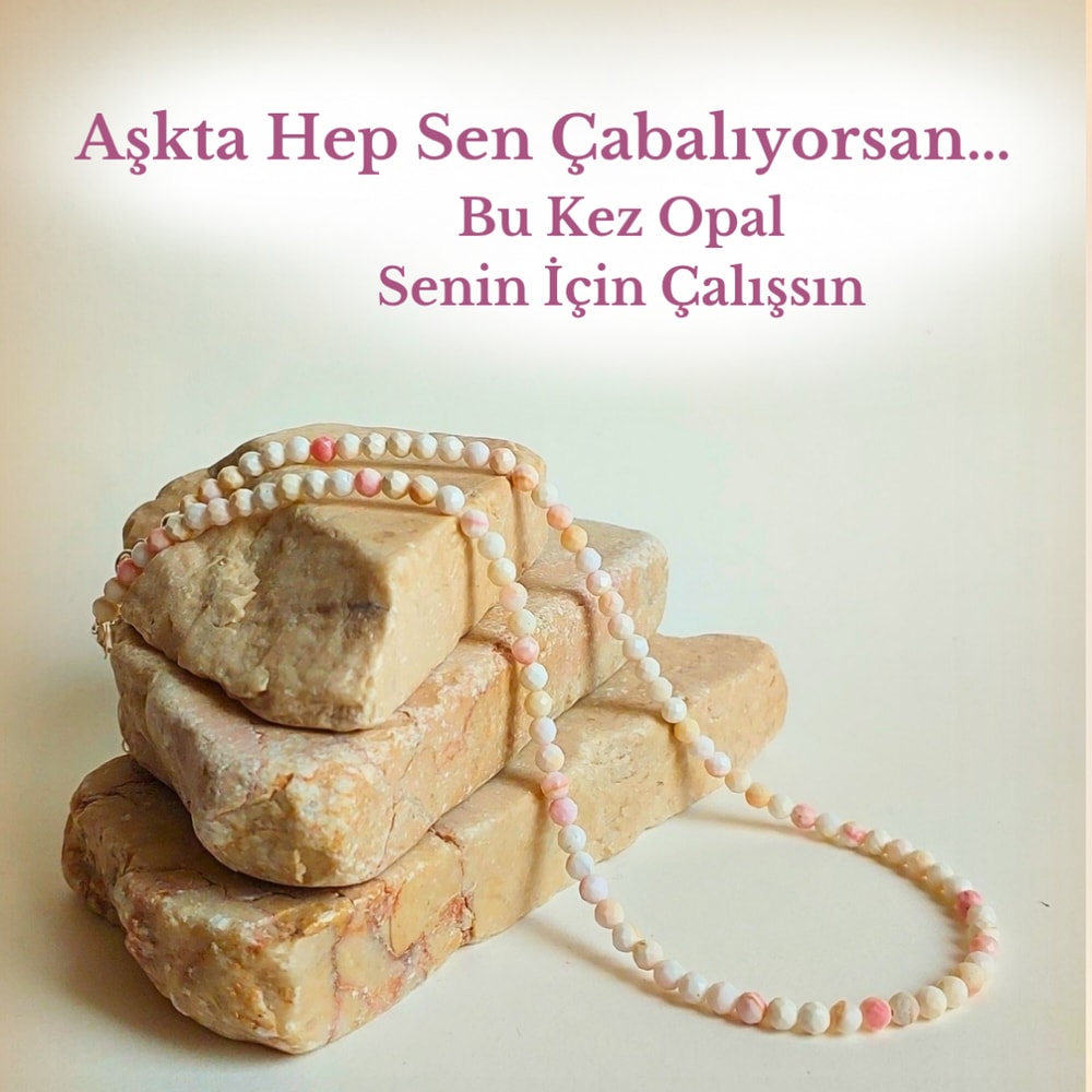 Pembe Opal Kolye – İlişkilerde Sevgi Frekansını Yeniden Dengeleyen Şefkat Taşı