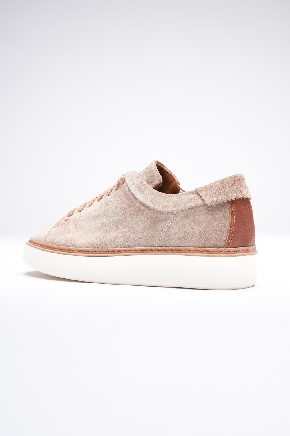 Erkek Hakiki Deri Süet Sneaker Vizon Arel
