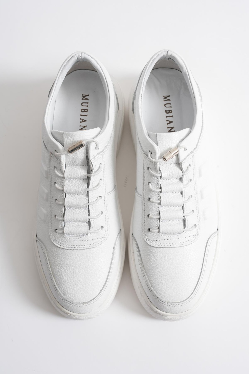 Eryon Erkek Beyaz Hakiki Deri Casual Sneaker Lastik Detaylı Ayakkabı