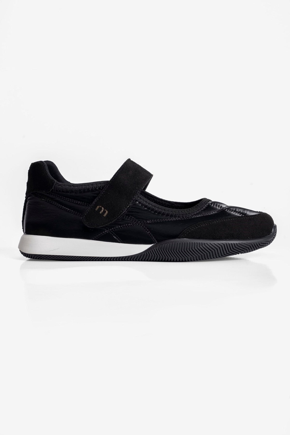 Kadın Anorak Sneaker Babet Cırt Cırt Bantlı Süet Detaylı Serin Siyah