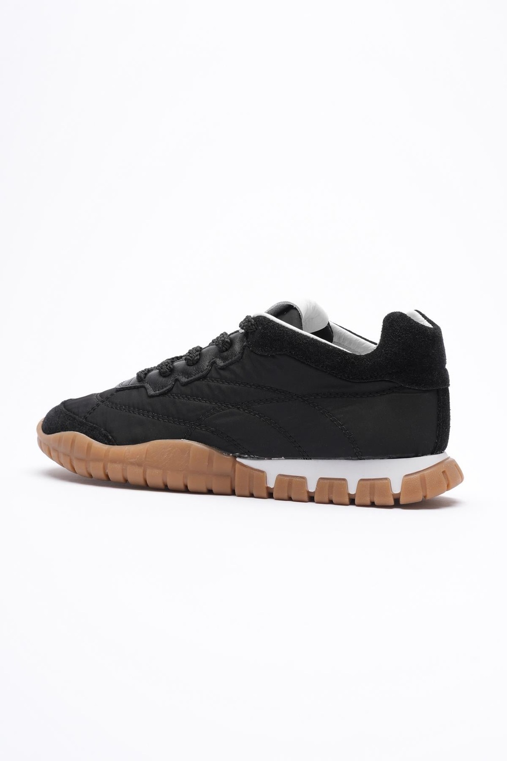 Kadın Hakiki Süet Bağcıklı Krep Tabanlı Anorak Detaylı Sneaker Siyah Minu