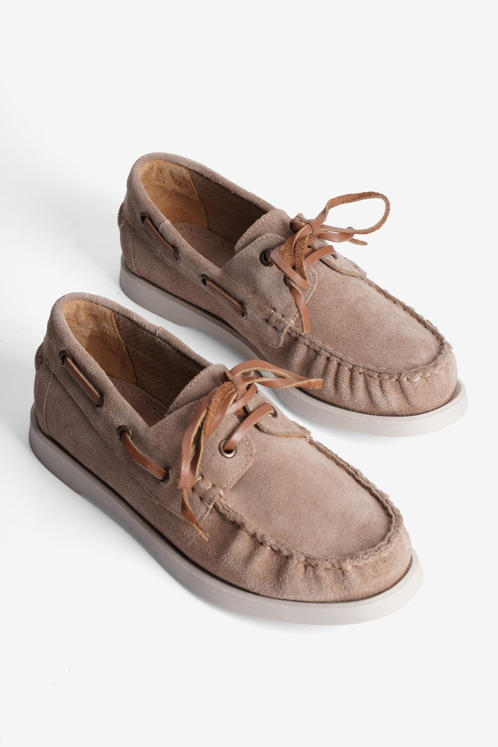 Kadın Hakiki Süet Bağcıklı Loafer Günlük Ayakkabı Torin Vizon