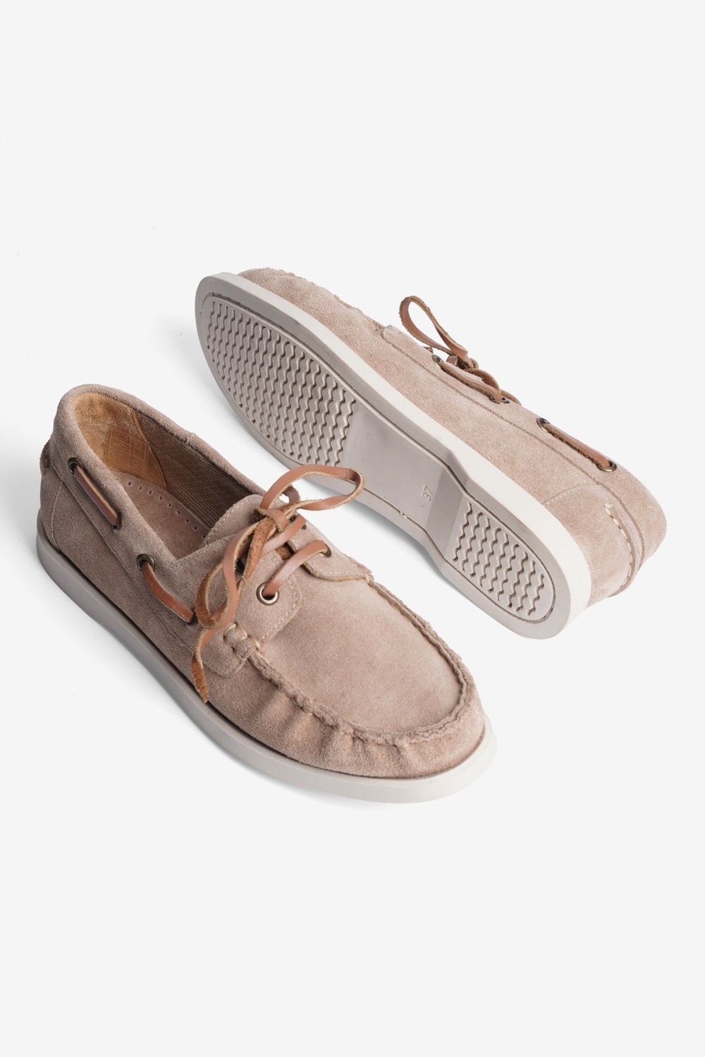 Kadın Hakiki Süet Bağcıklı Loafer Günlük Ayakkabı Torin Vizon