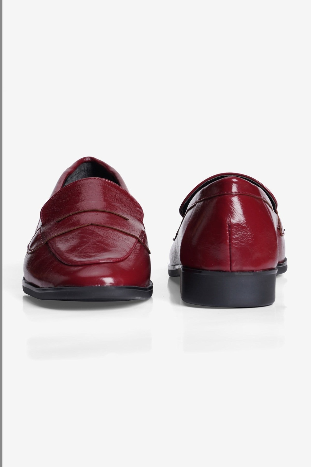 Kadın Rugan Loafer Günlük Ayakkabı Thala Bordo