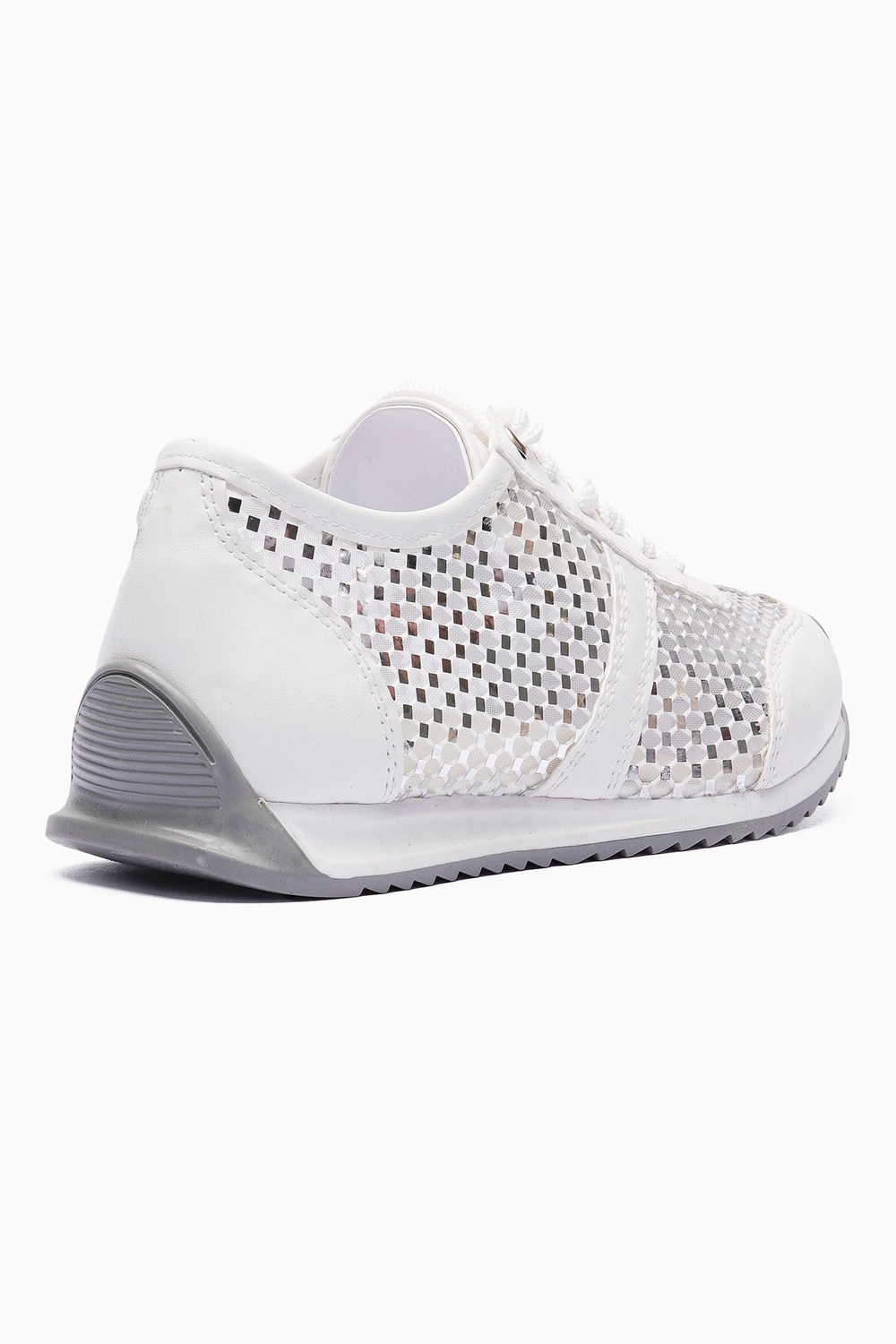 Kadın Sneaker File Pullu Detaylı Rahat Günlük Spor Ayakkabı Belina Beyaz