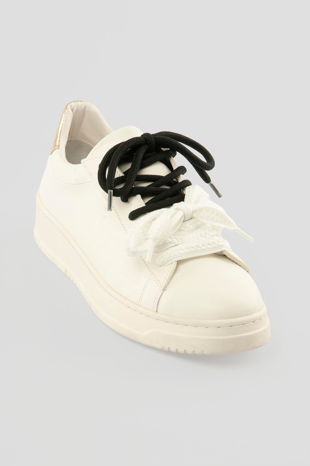 Kadın Sneaker Kalın Taban Çift Bağcıklı Günlük Spor Ayakkabı Elvora Beyaz