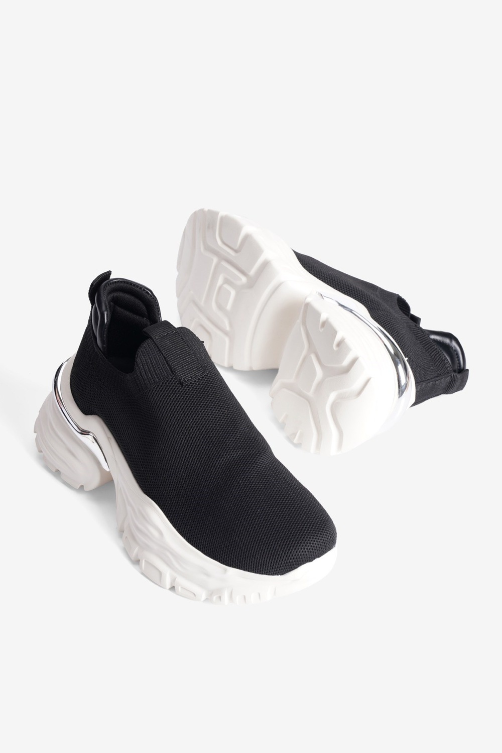 Kadın Sneaker Kalın Taban Slip On Spor Ayakkabı Aurex Siyah 