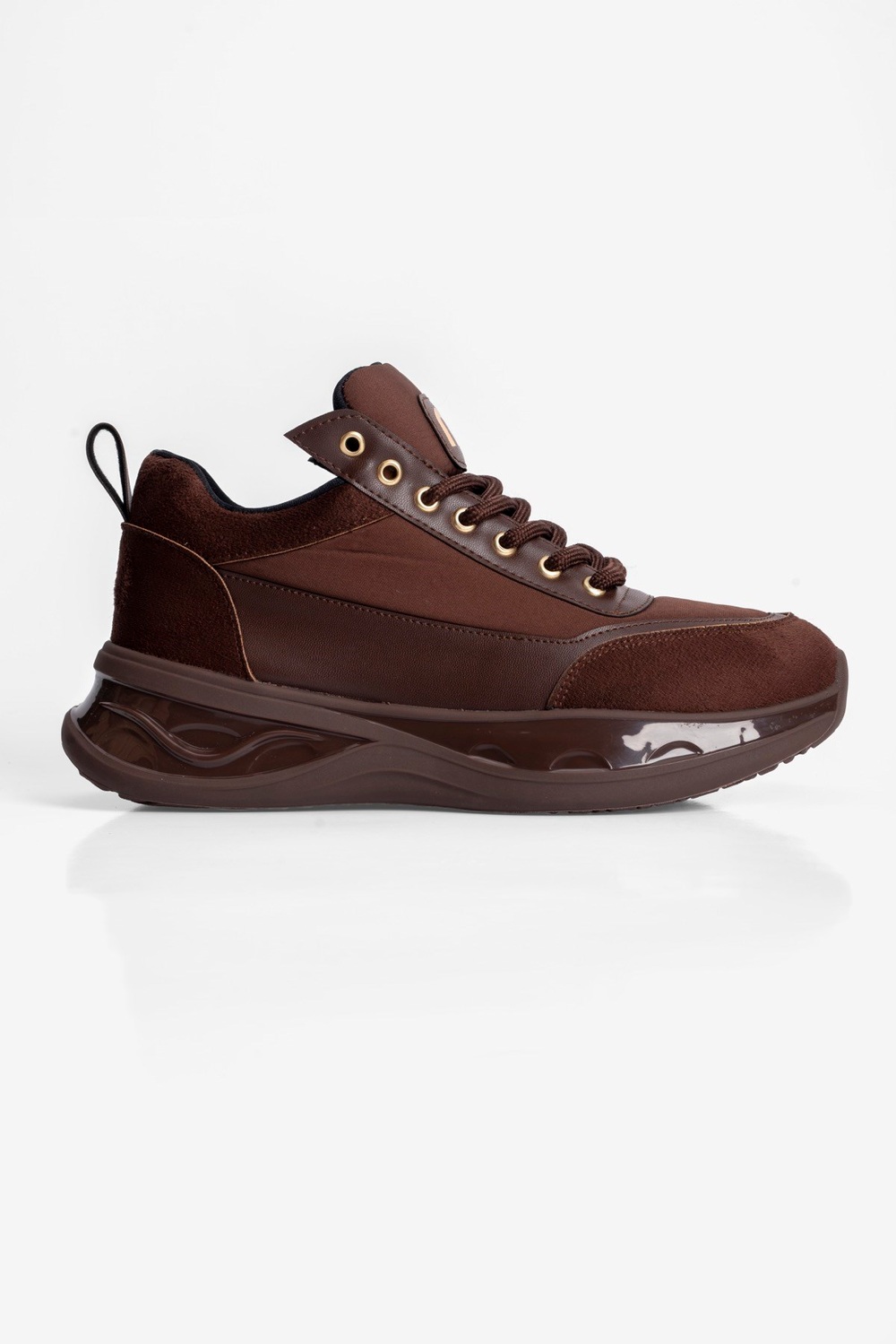 Kadın Sneaker Kalın Tabanlı Bağcıklı Myra Kahverengi