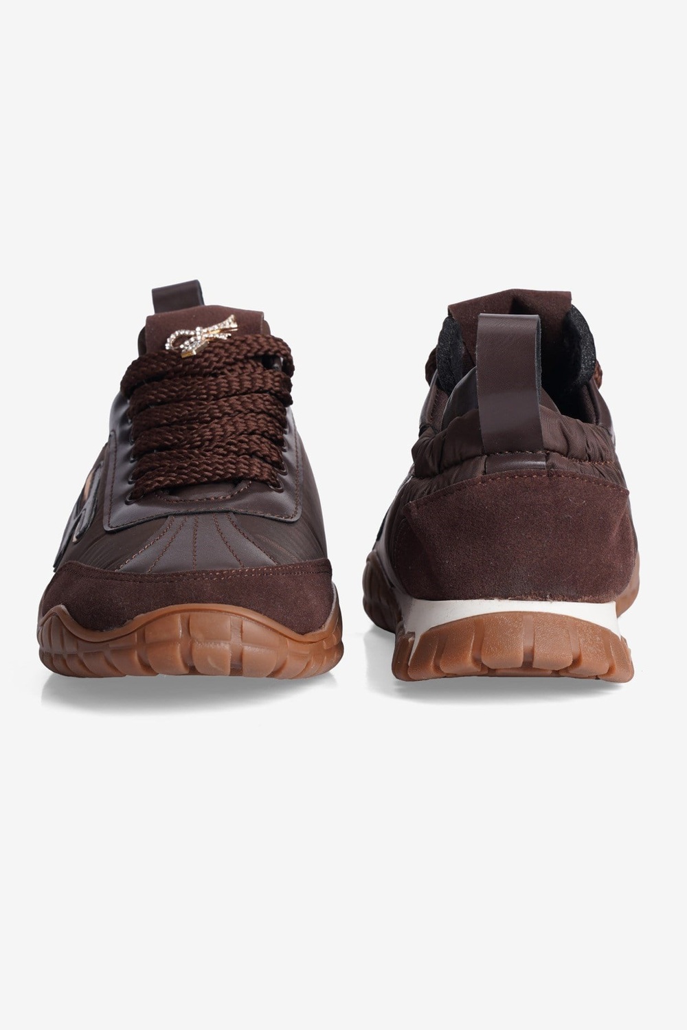 Kadın Sneaker Paraşüt Toka Detaylı Lastik Arka Spor Ayakkabı Zephy Kahve