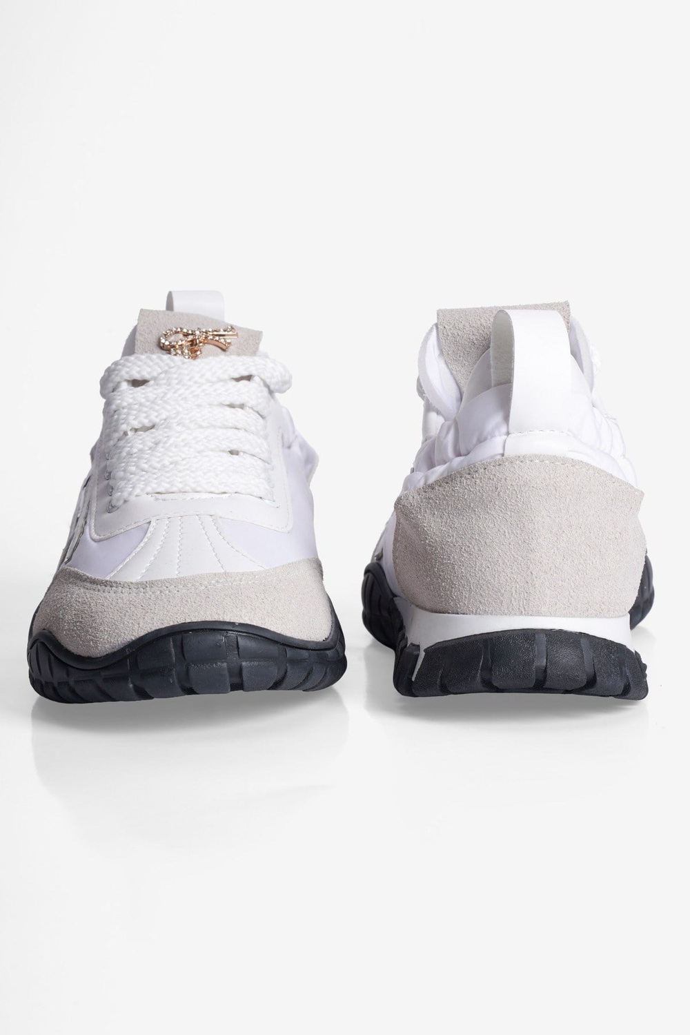 Kadın Sneaker Paraşüt Toka Detaylı Lastik Arka Spor Ayakkabı Zephy Beyaz