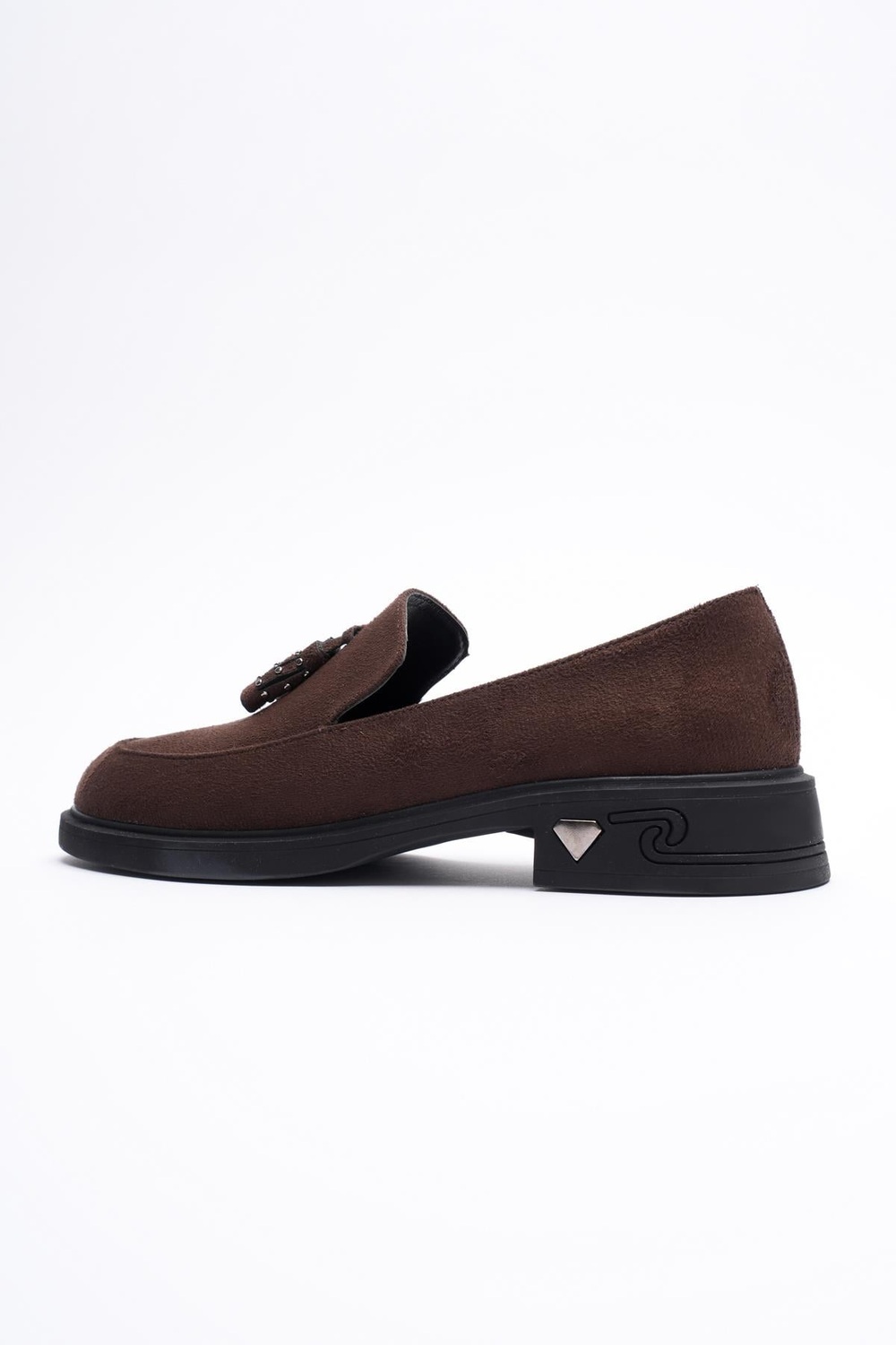 Kadın Süet Loafer Püsküllü Kahve Riva