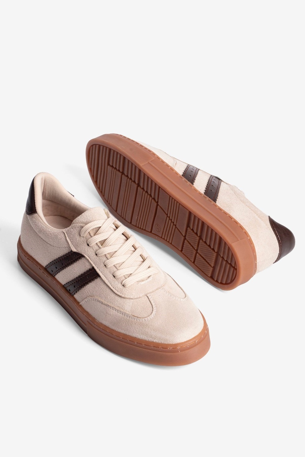 Kadın Süet Sneaker Bağcıklı Spor Ayakkabı Leron Bej