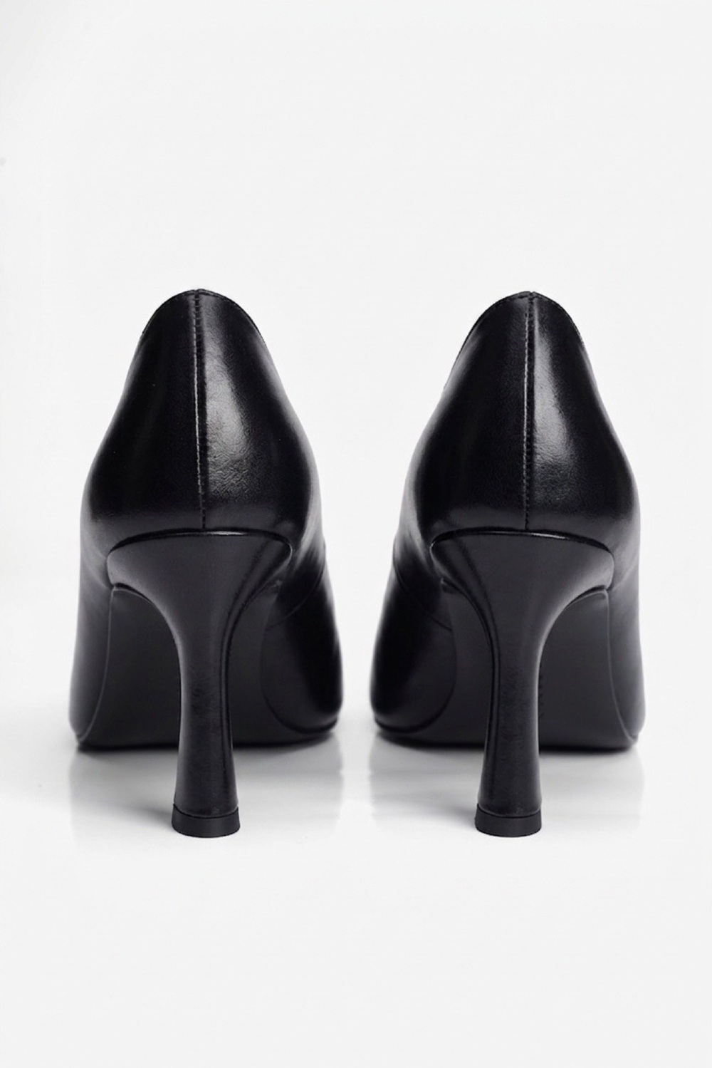 Kadın Topuklu Ayakkabı Kare Burun Stiletto Naya Siyah