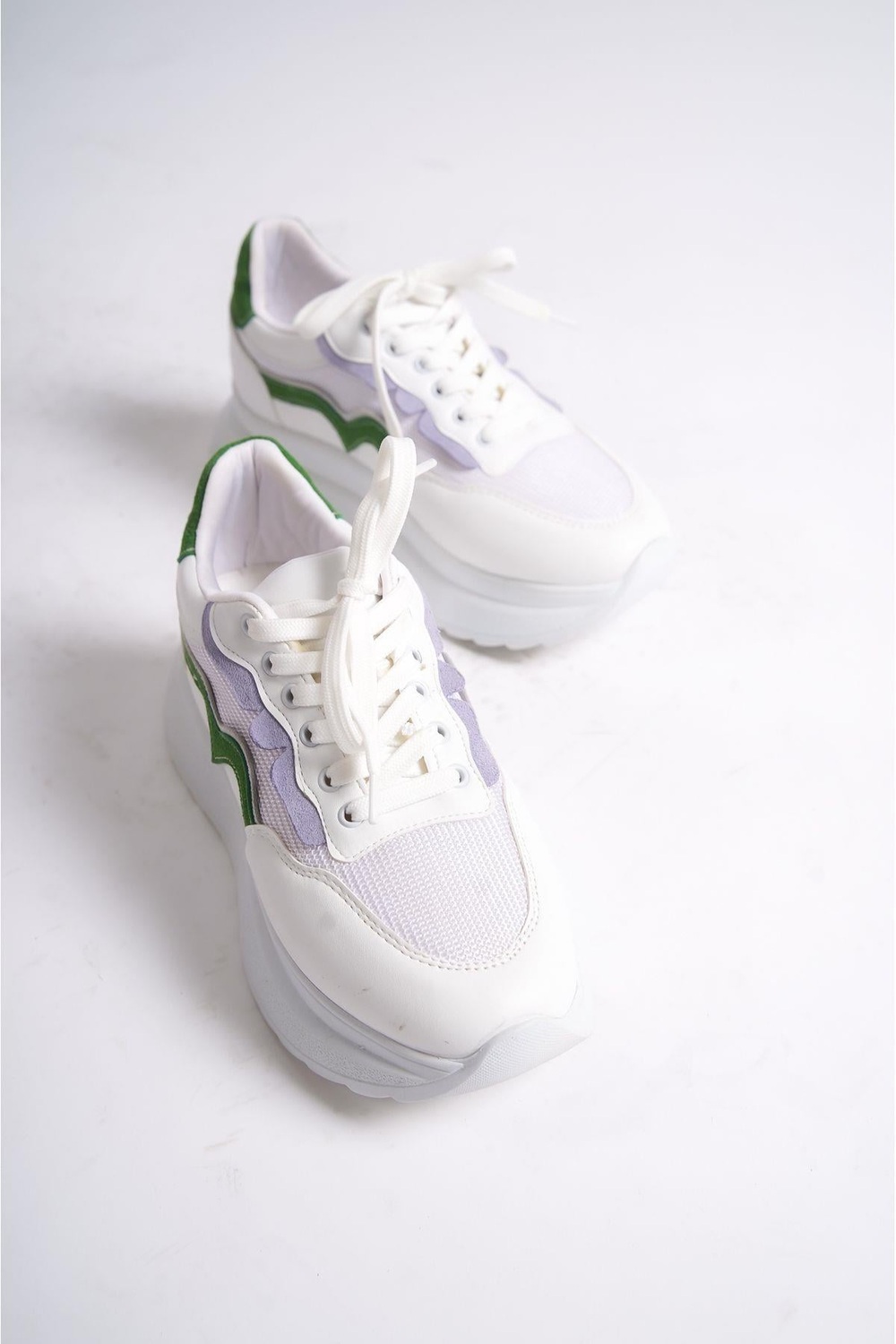 Mubiano 317-YL Yeşil/Lila Kadın Spor Ayakkabı & Sneaker