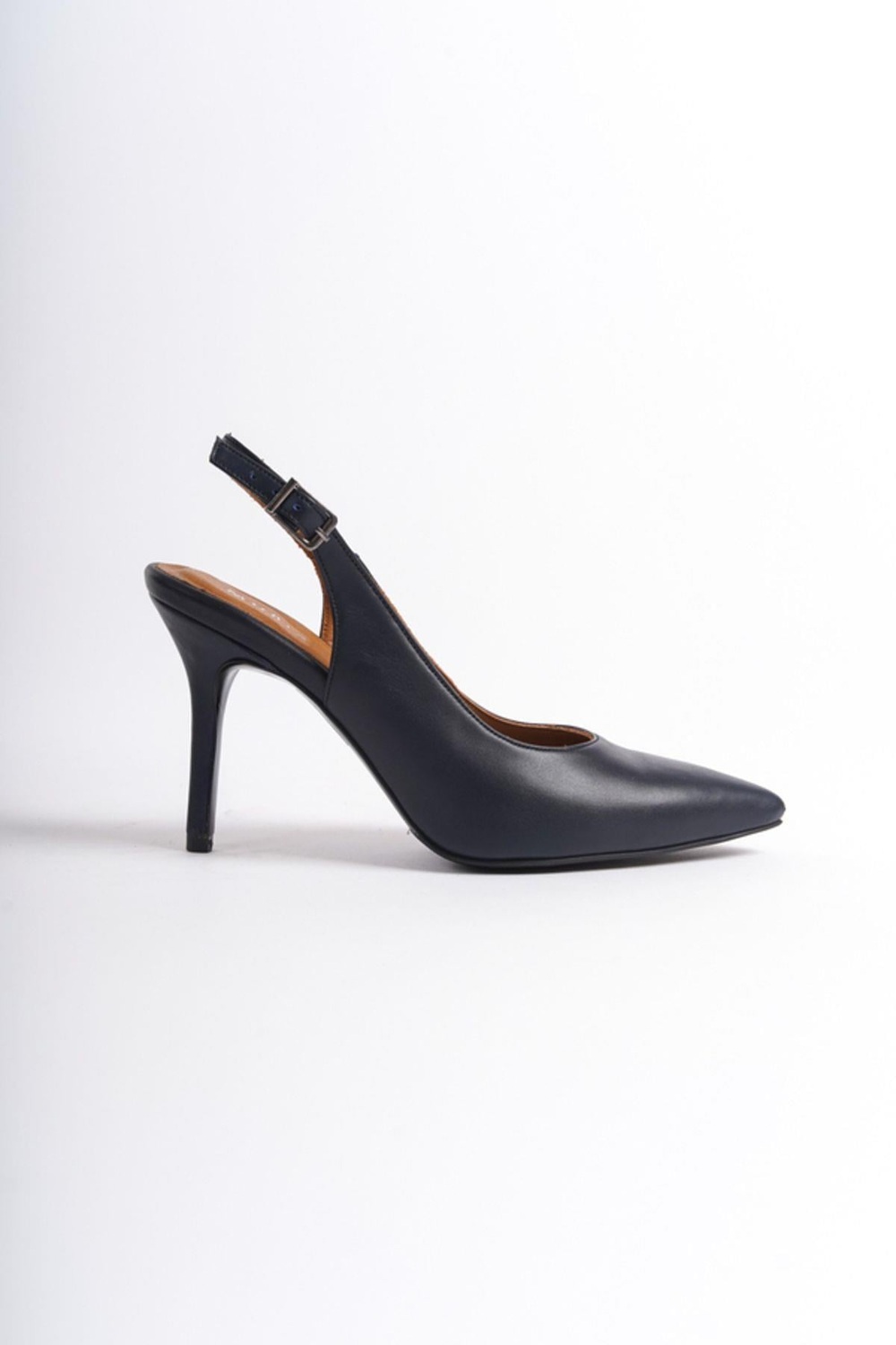 Mubiano Hakiki Deri Collection Kadın Topuklu Stiletto & Ayakkabı Lacivert -MCALM433-LCV