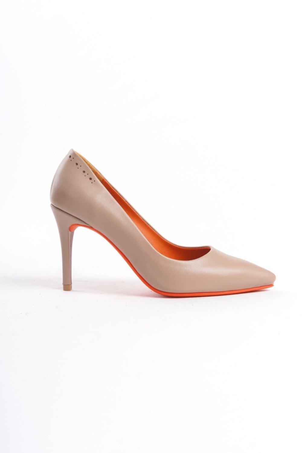 Mubiano Hakiki Deri Collection Kadın Topuklu Stiletto & Ayakkabı Nude -MCRGN80125-N