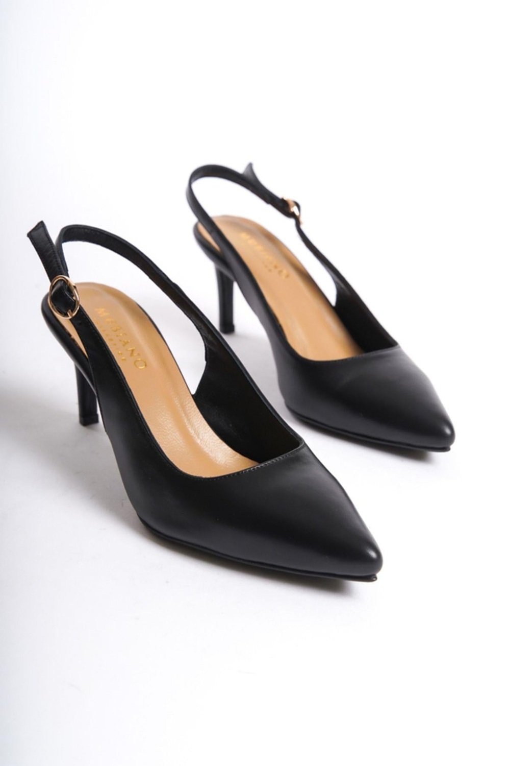 Mubiano Hakiki Deri Collection Kadın Topuklu Stiletto & Ayakkabı Siyah -MCRGN80124-S