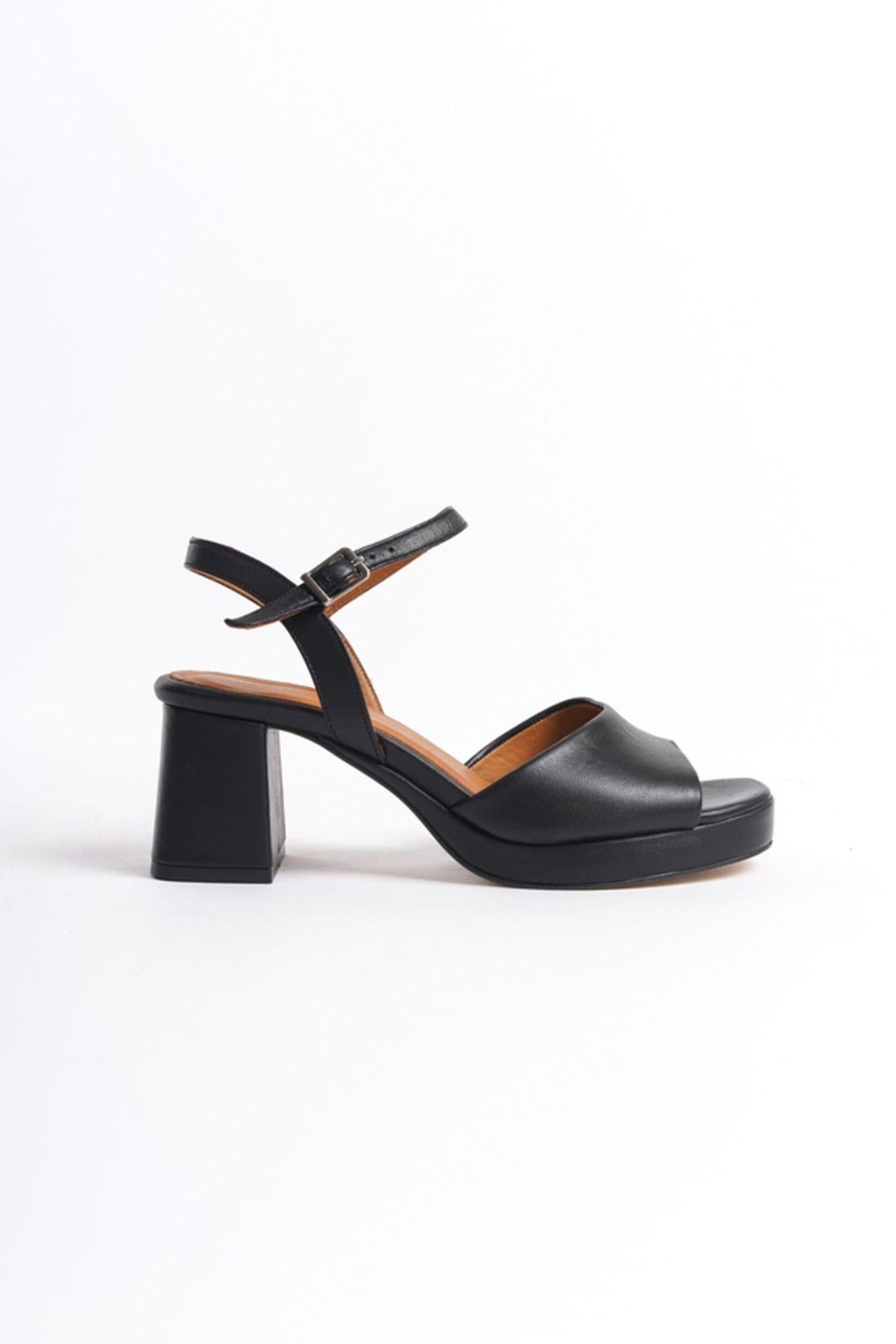 Mubiano Hakiki Deri Collection Kadın Topuklu Sandalet Siyah -MCBRG5517-S